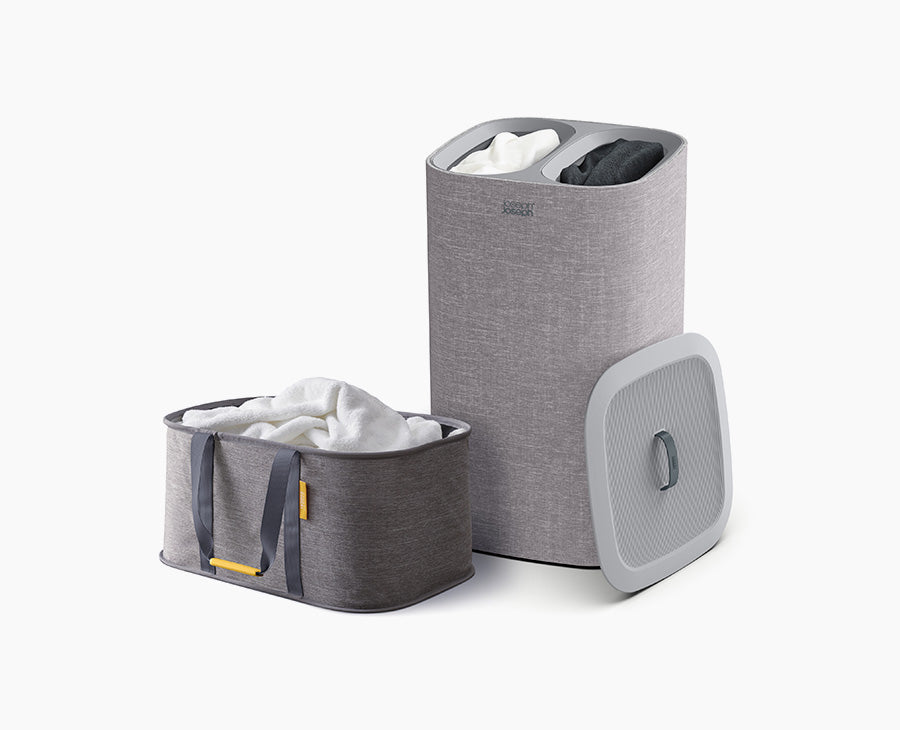 joseph-joseph-2-piece-grey-laundry-basket-set-tota-60l-hold-all-35l image 1