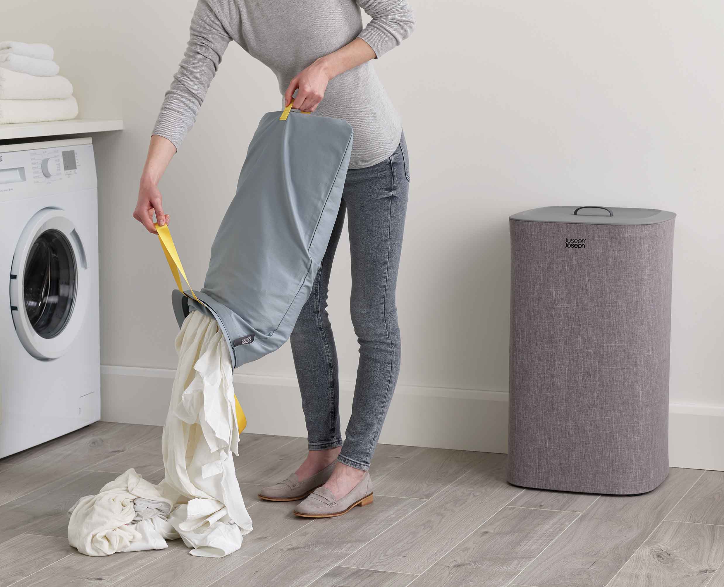 joseph-joseph-2-piece-grey-laundry-basket-set-tota-60l-hold-all-35l image 5