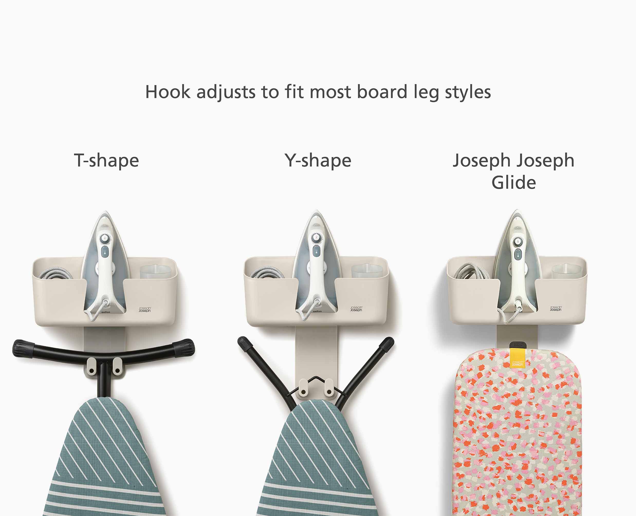 joseph-joseph-ironhub-wall-mounted-ecru-iron-storage-caddy-organize-your-ironing image 8