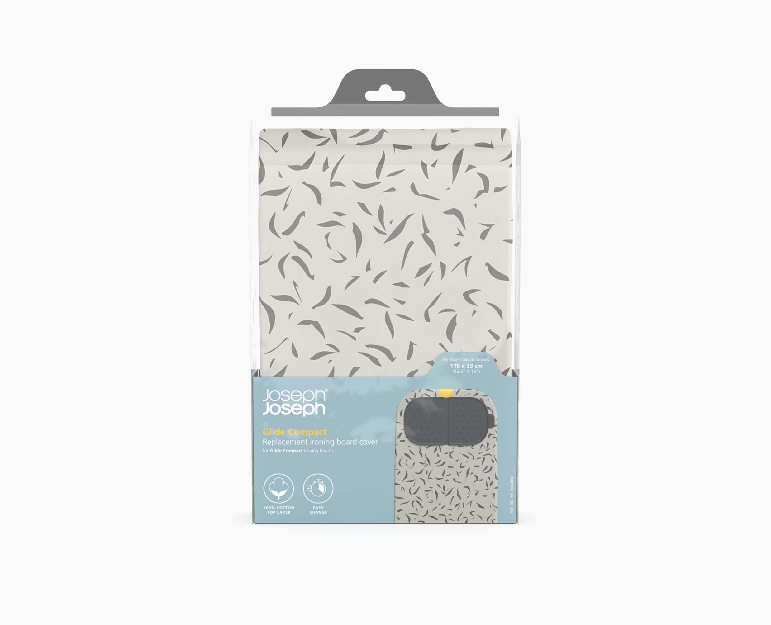 joseph-joseph-glide-compact-110cm-ecru-ironing-board-cover-replacement image 3