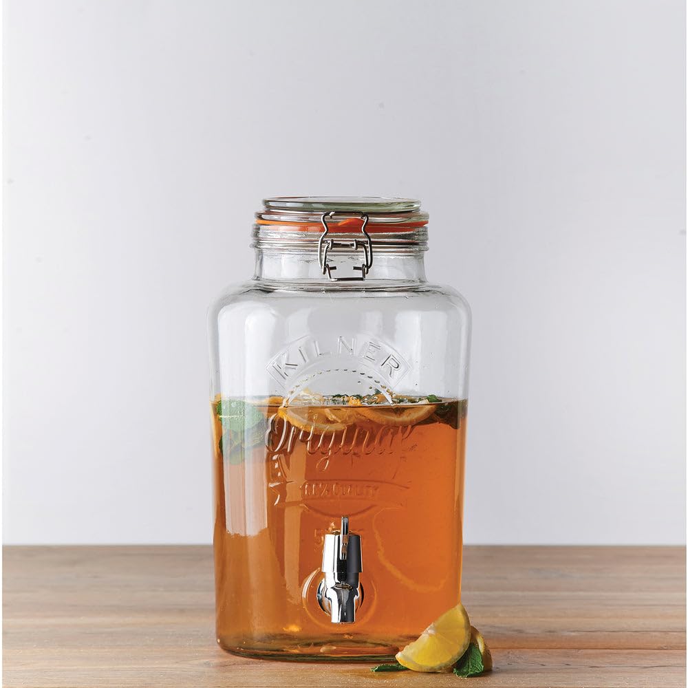 kilner-8l-swing-top-round-glass-drink-dispenser-ideal-for-parties-summer-refresh image 5