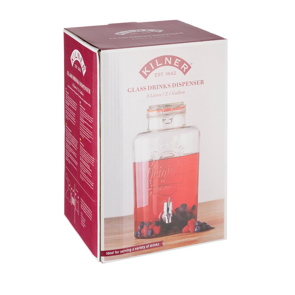 kilner-8l-swing-top-round-glass-drink-dispenser-ideal-for-parties-summer-refresh image 4