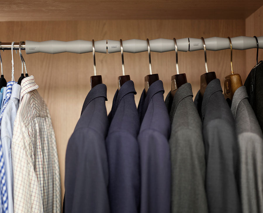 joseph-joseph-orderly-set-of-2-grey-clothes-rail-large-spacer-set image 2