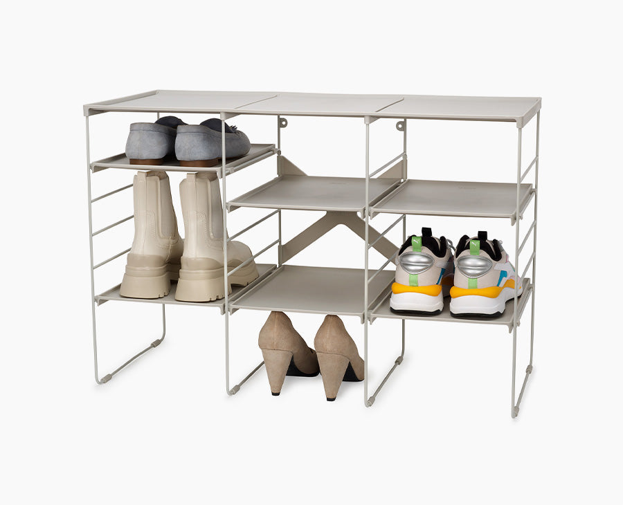 joseph-joseph-level-plus-large-adjustable-ecru-shoe-rack image 1