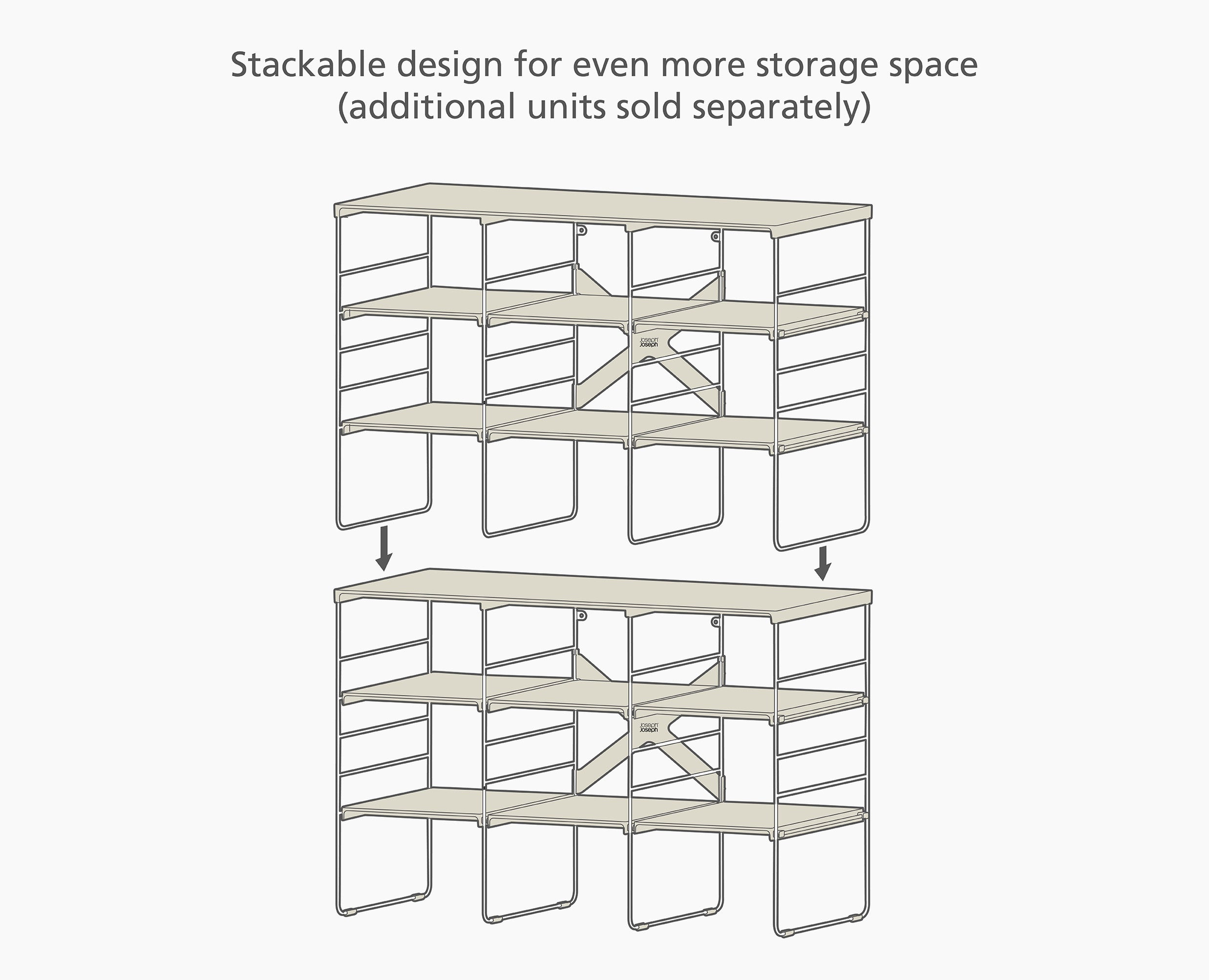 joseph-joseph-level-plus-large-adjustable-ecru-shoe-rack image 7