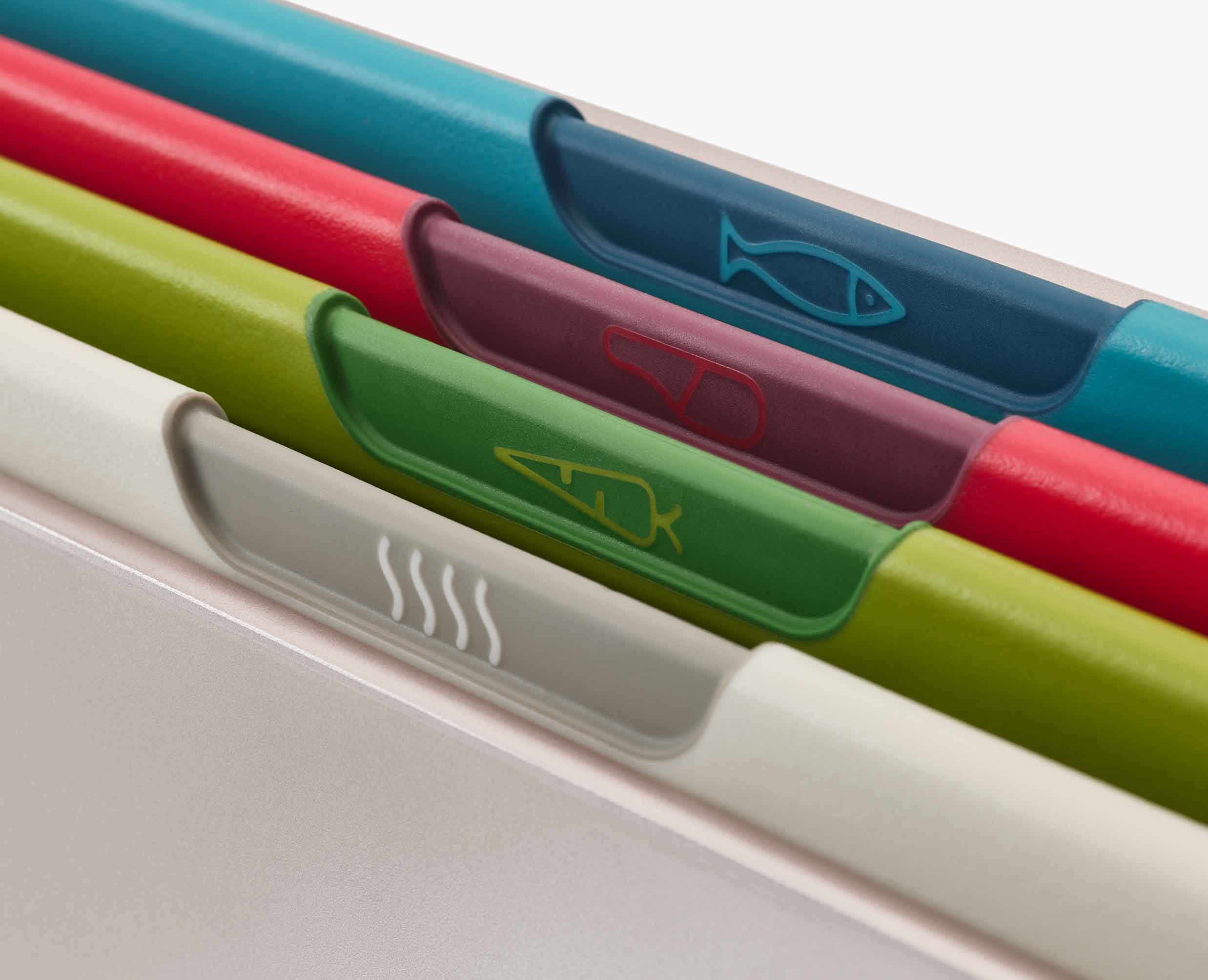 joseph-joseph-folio-icon-4-piece-multicolour-chopping-board-set-with-knife image 5