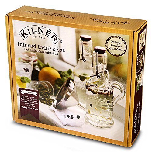 kilner-6-piece-glassware-infused-gin-set-2-bottles-funnel-muslin-squares-recipe- image 8