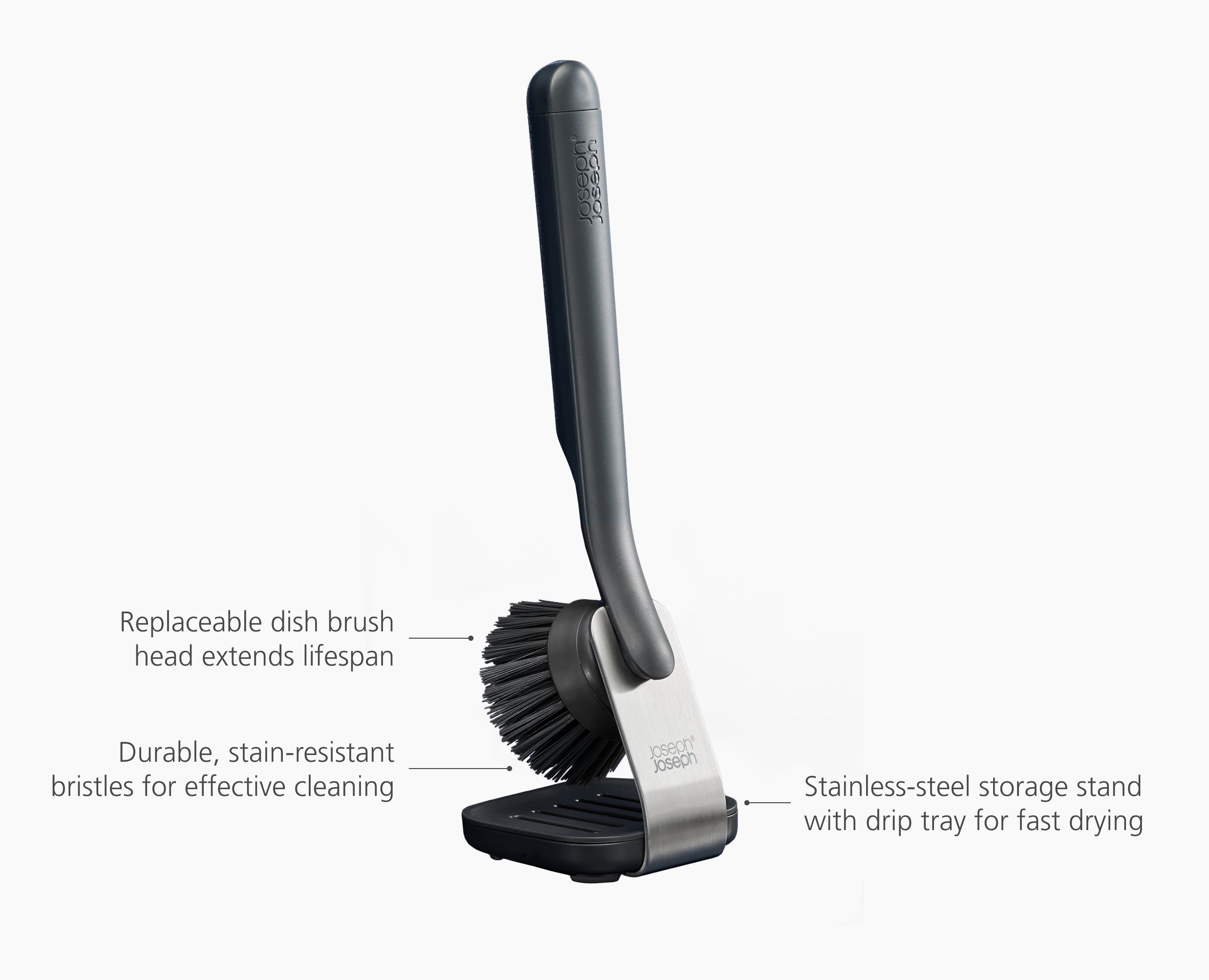 joseph-joseph-sinktech-washing-up-brush-with-steel-stand image 6