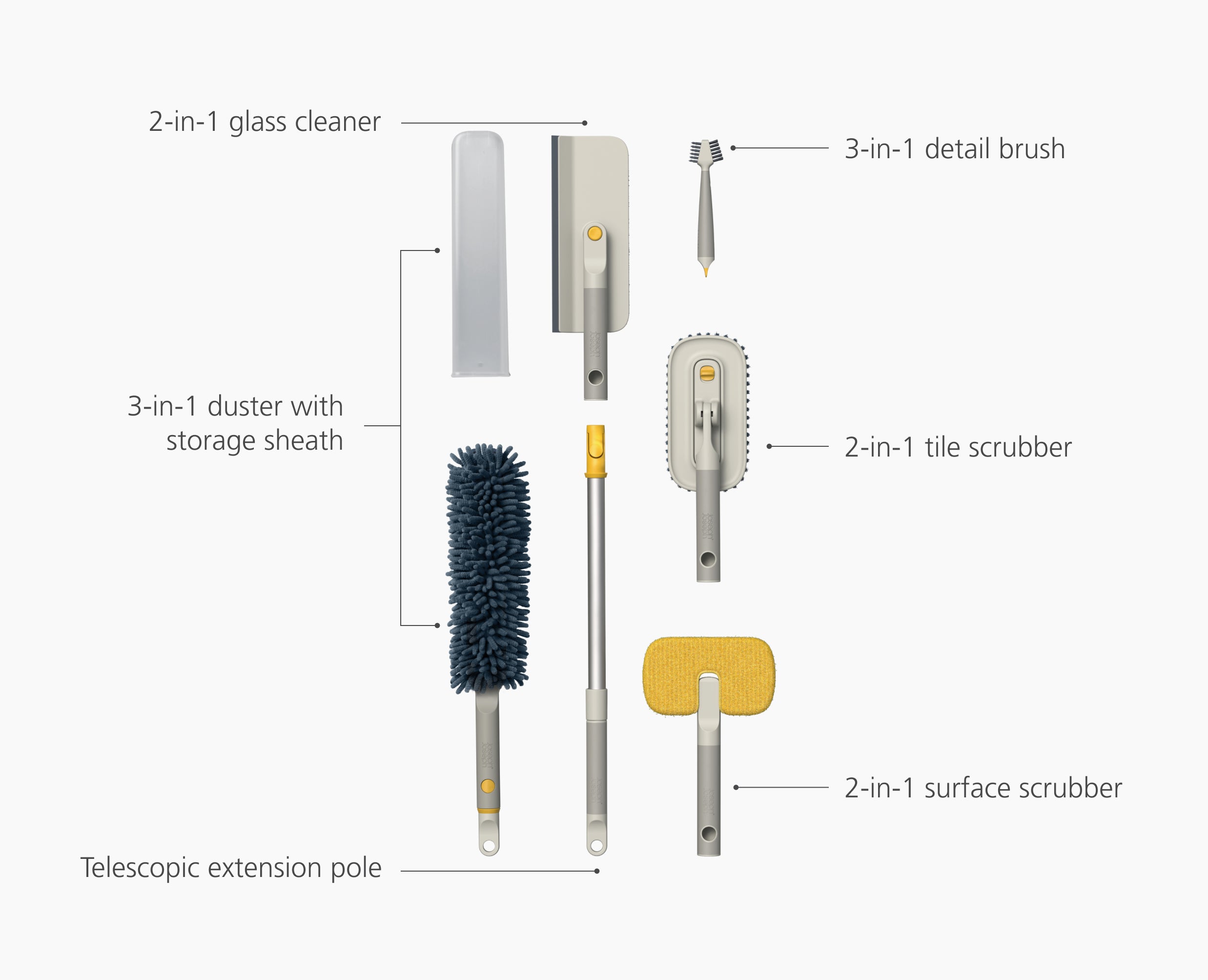 joseph-joseph-cleantech-6-piece-cleaning-tool-set image 8