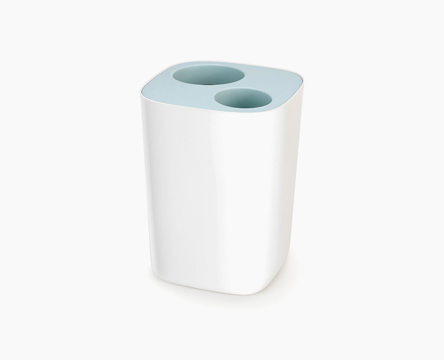 joseph-joseph-split-8l-light-blue-waste-recycling-bin-dual-compartment image 1