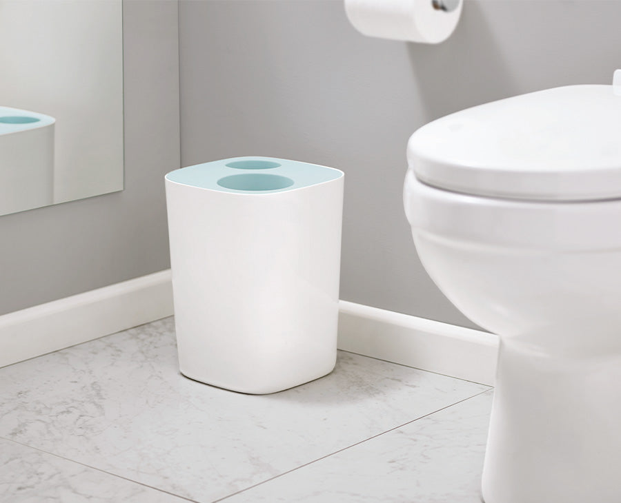 joseph-joseph-split-8l-light-blue-waste-recycling-bin-dual-compartment image 2