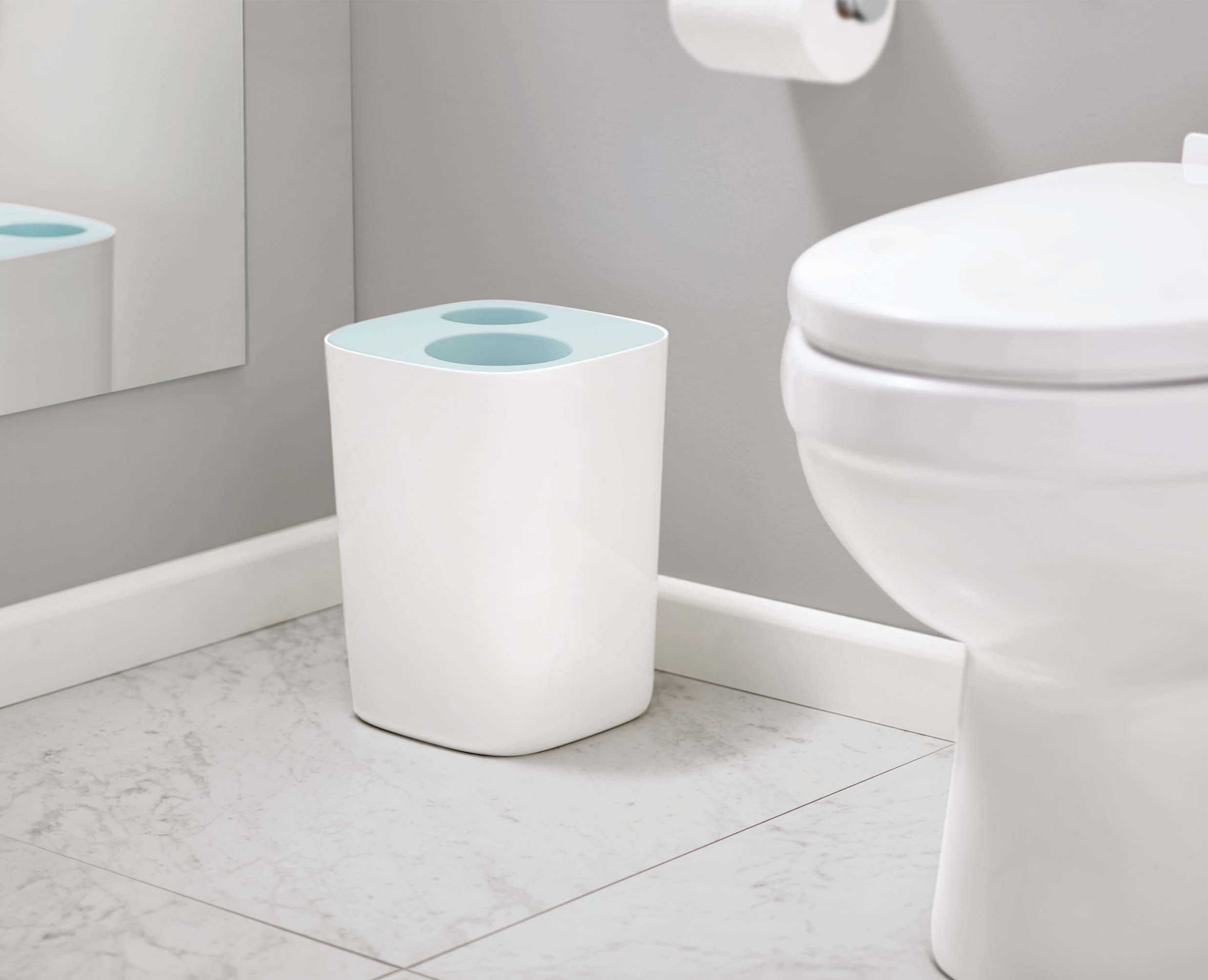 joseph-joseph-split-8l-light-blue-waste-recycling-bin-dual-compartment image 3