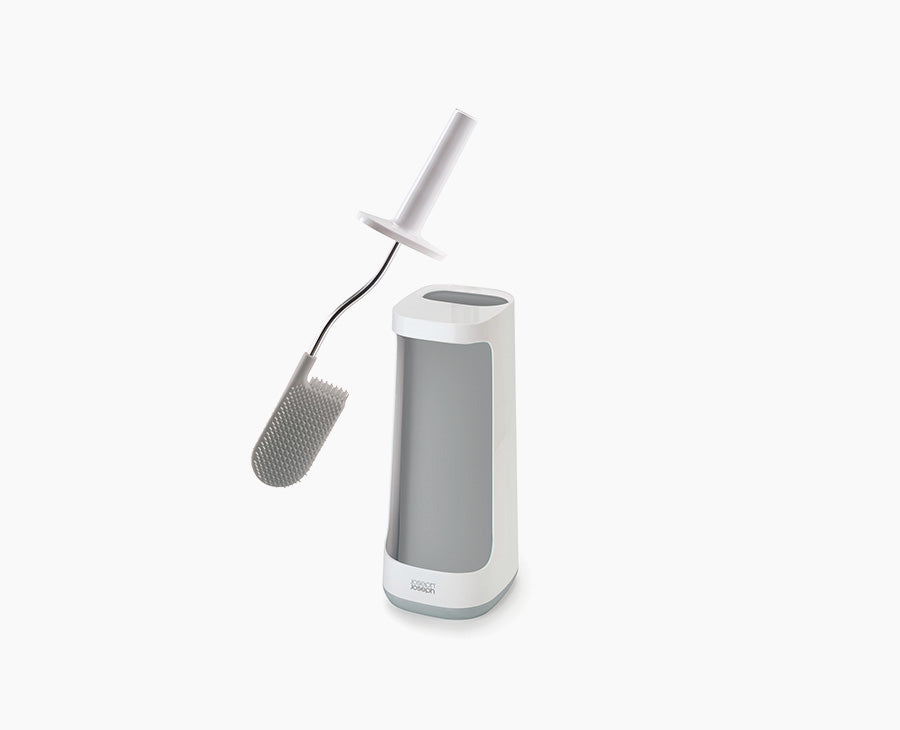joseph-joseph-flex-plus-light-grey-toilet-brush-with-storage-caddy image 1