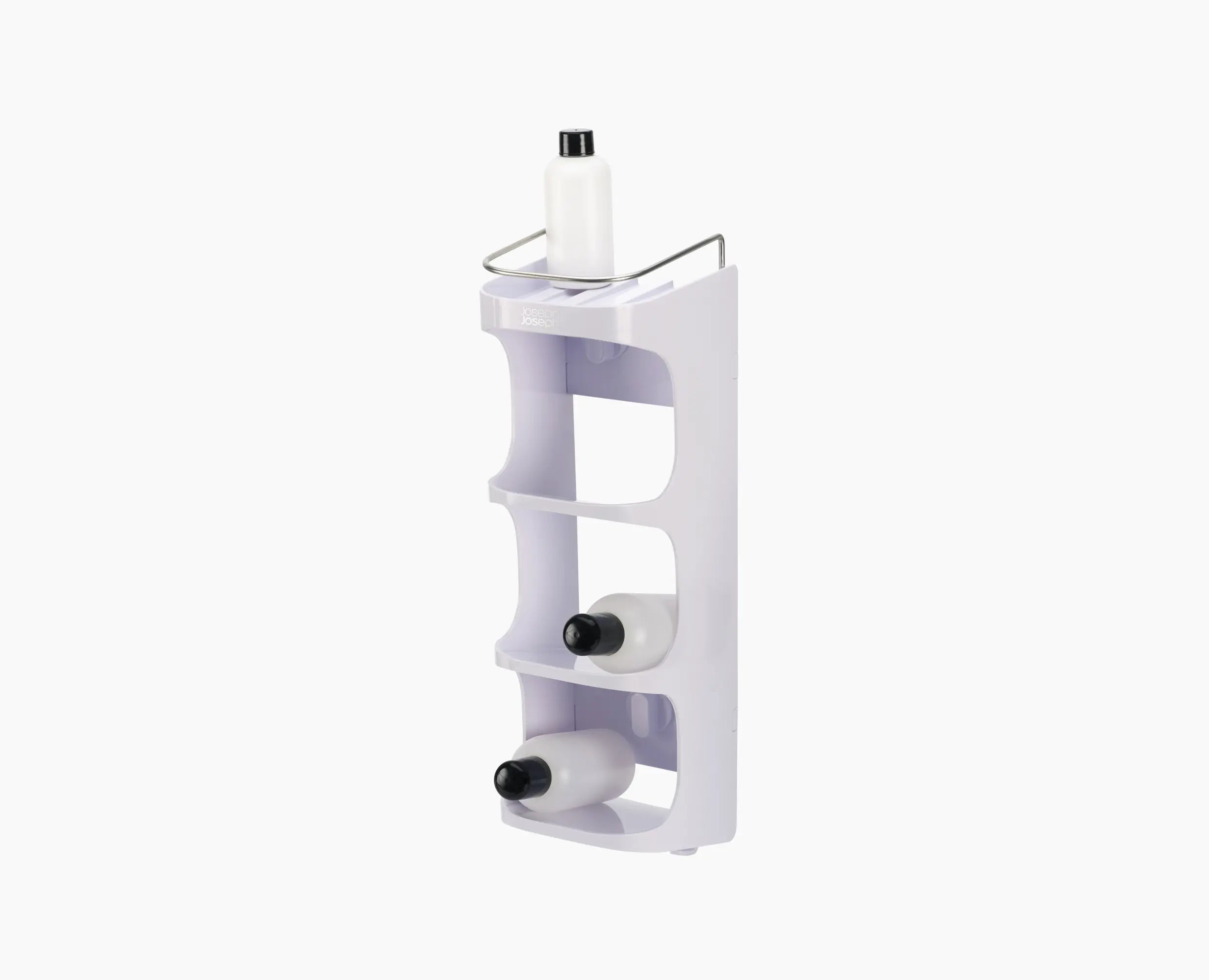 joseph-joseph-capsule-4-tier-white-shower-shelf-with-stainless-steel-rail-and-ho image 4