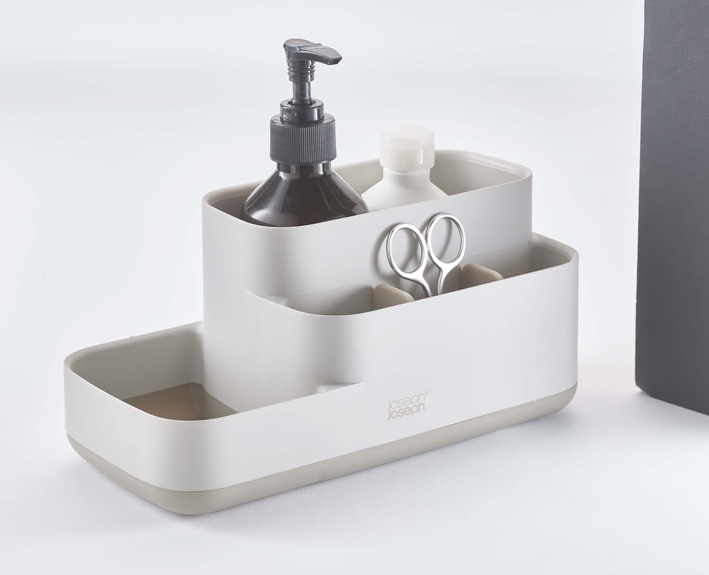 joseph-joseph-easystore-matt-ecru-bathroom-storage-caddy-compact-non-slip-base image 4
