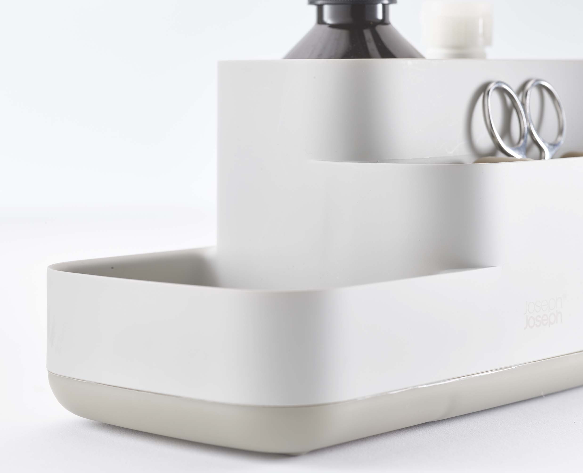joseph-joseph-easystore-matt-ecru-bathroom-storage-caddy-compact-non-slip-base image 5
