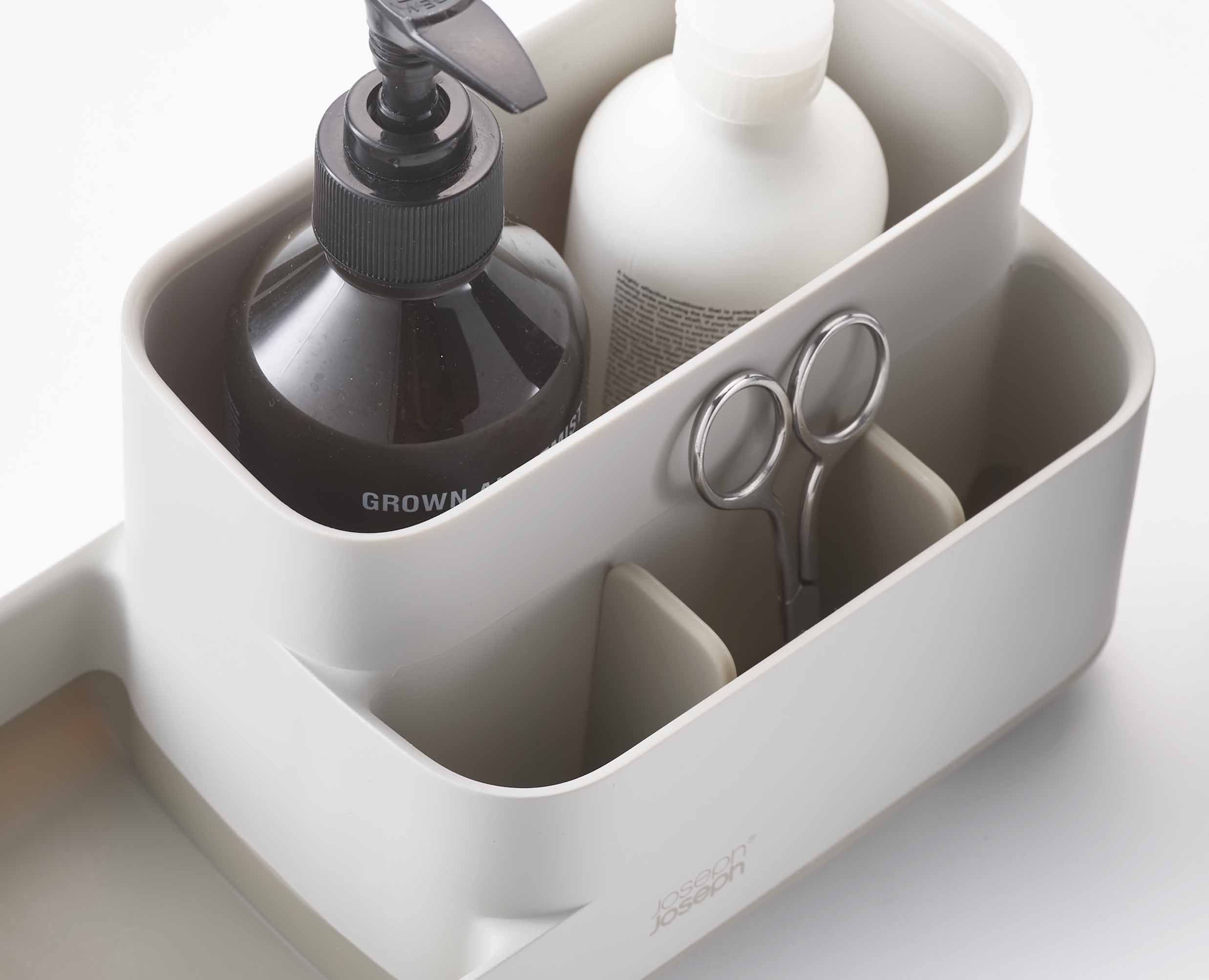 joseph-joseph-easystore-matt-ecru-bathroom-storage-caddy-compact-non-slip-base image 6