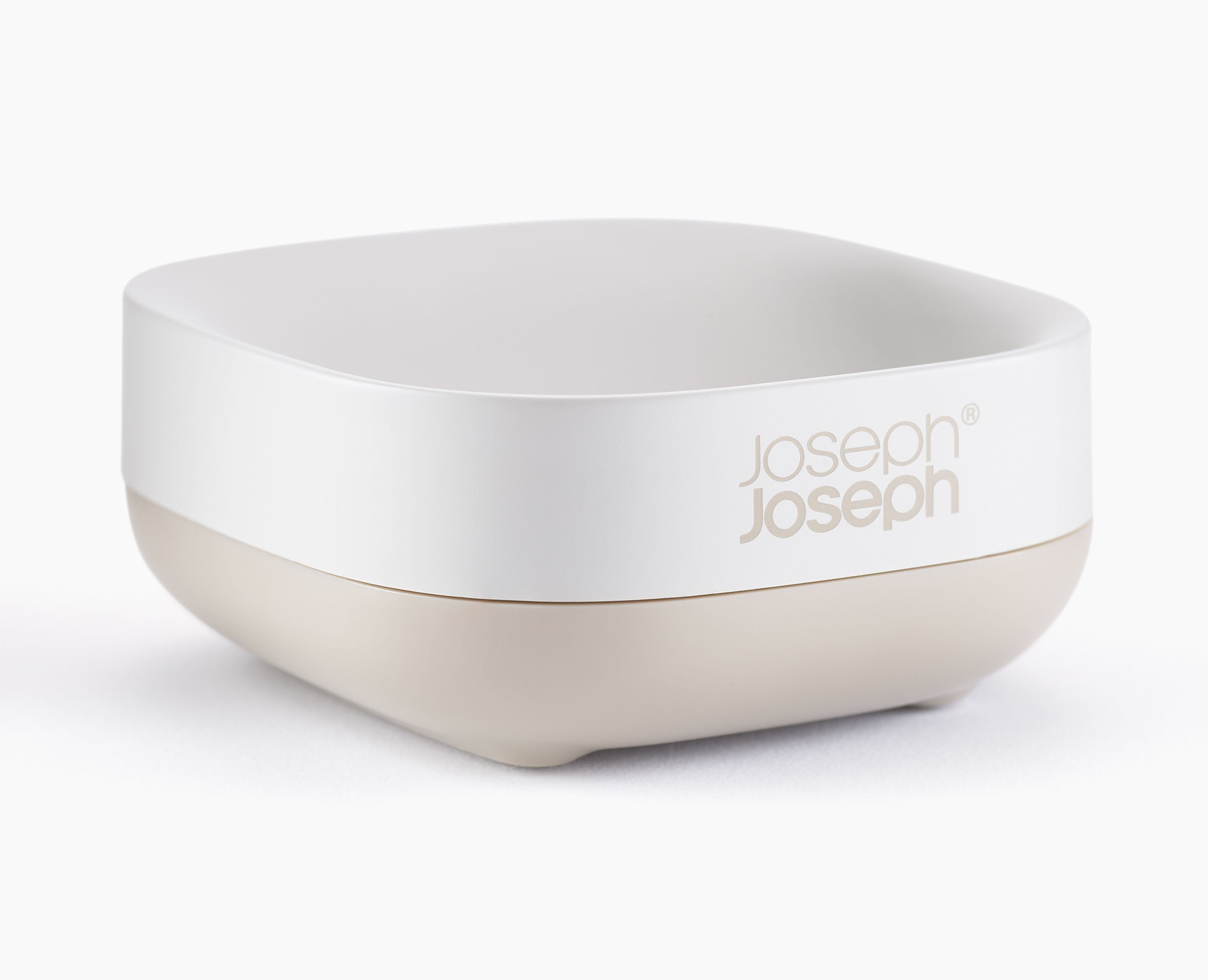 joseph-joseph-slim-compact-matt-ecru-soap-dish-with-sloping-drainage-design image 5