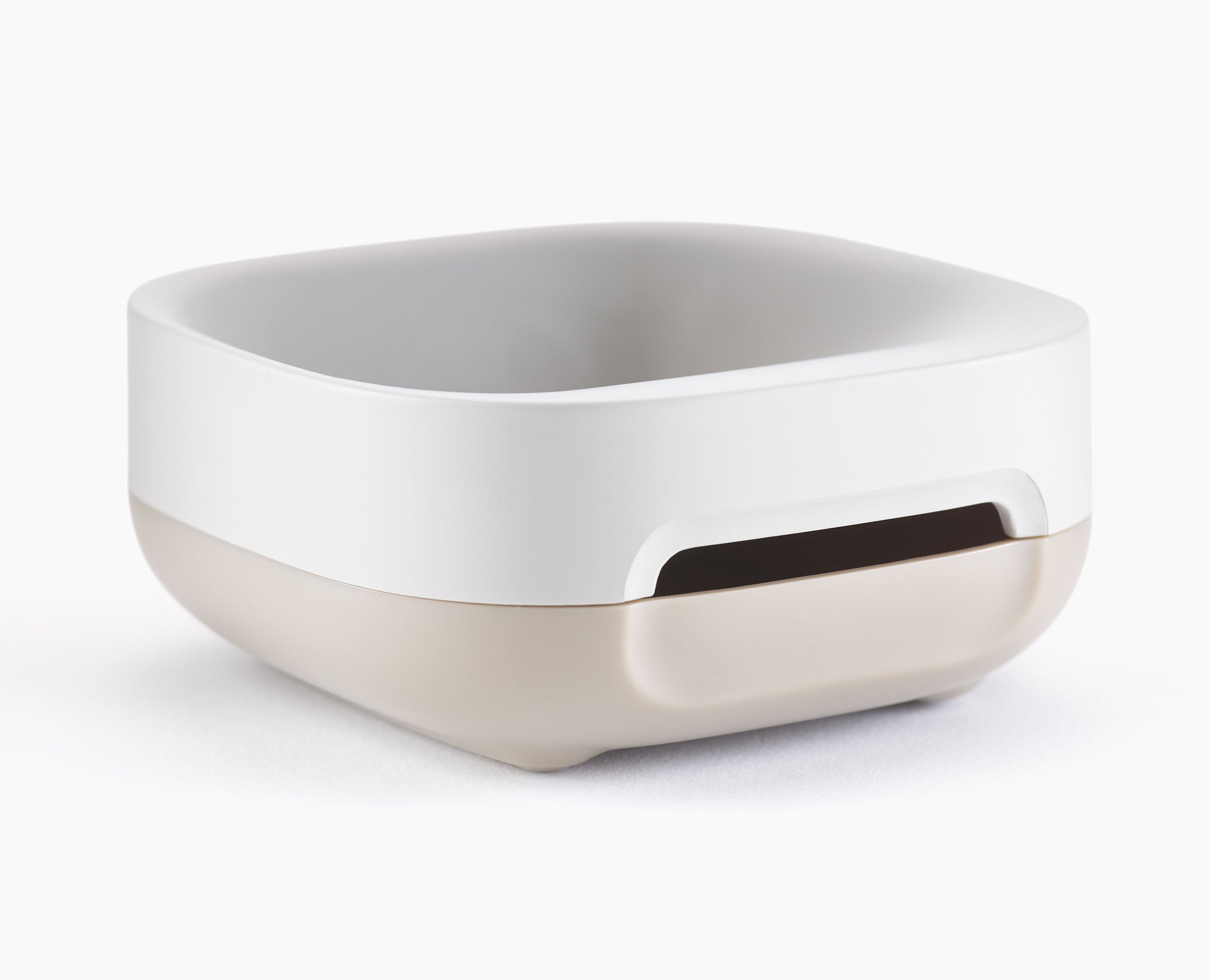 joseph-joseph-slim-compact-matt-ecru-soap-dish-with-sloping-drainage-design image 6