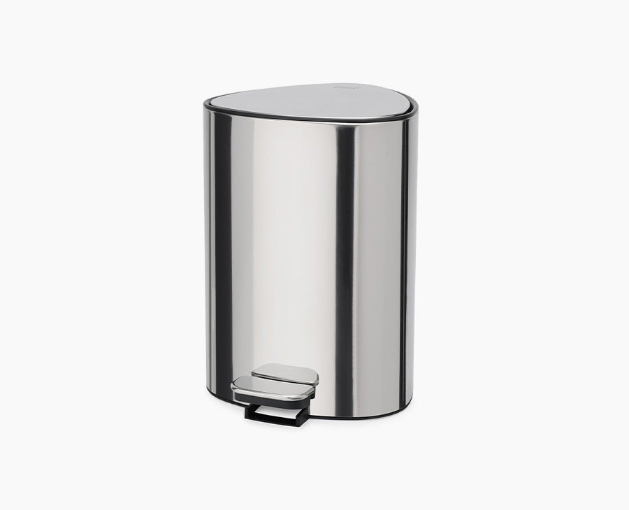 joseph-joseph-easystore-luxe-5l-stainless-steel-bathroom-pedal-bin-corner-design image 1