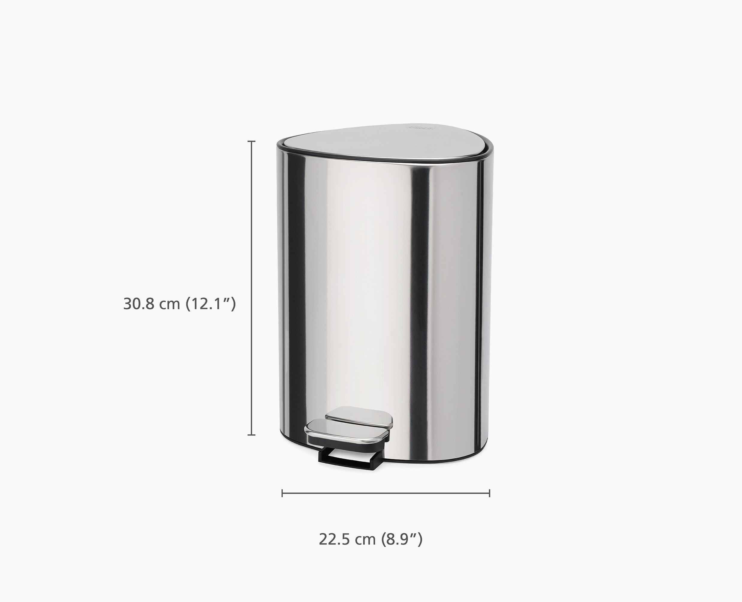 joseph-joseph-easystore-luxe-5l-stainless-steel-bathroom-pedal-bin-corner-design image 7