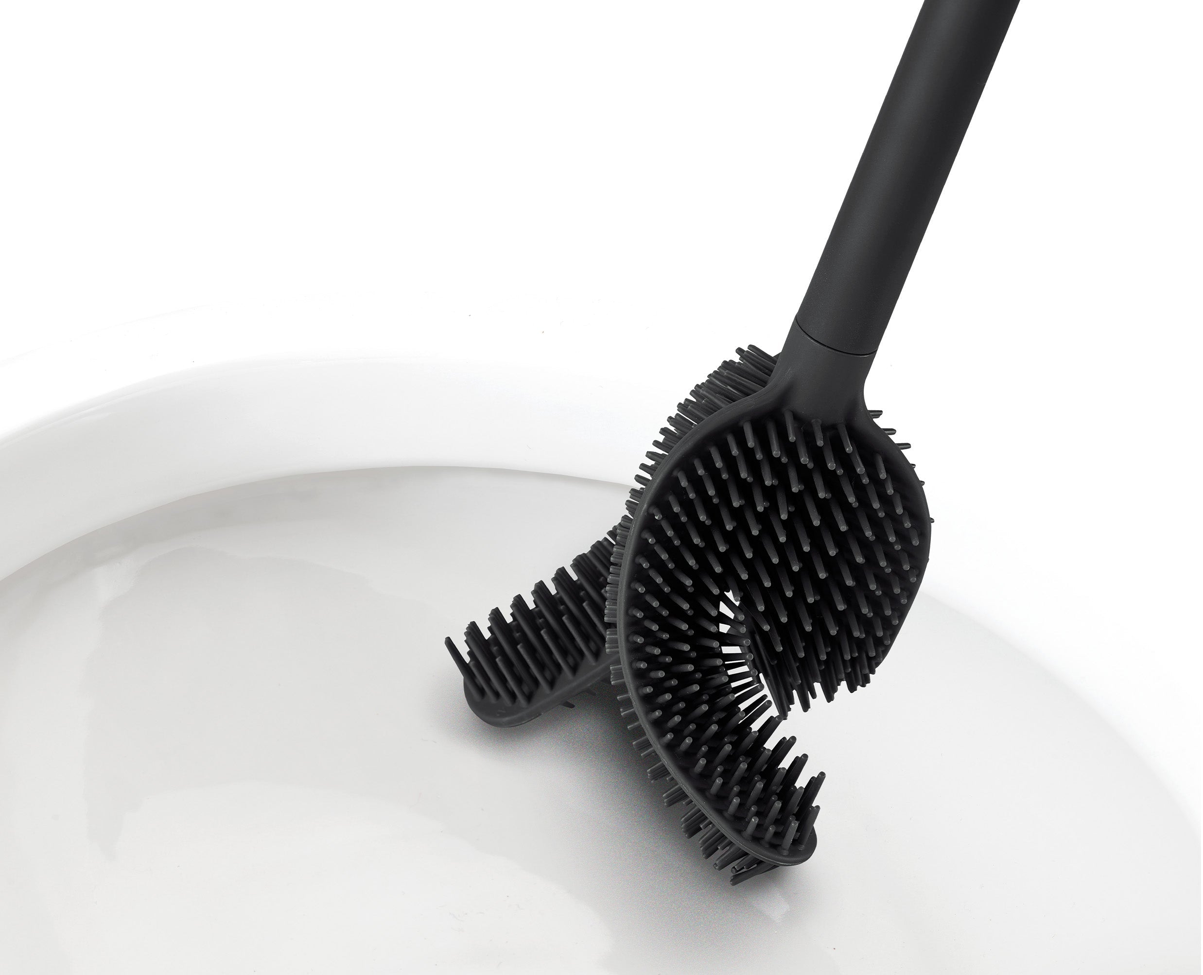 joseph-joseph-flex-360-matt-black-toilet-brush-pack-of-2-with-triple-action-head image 5