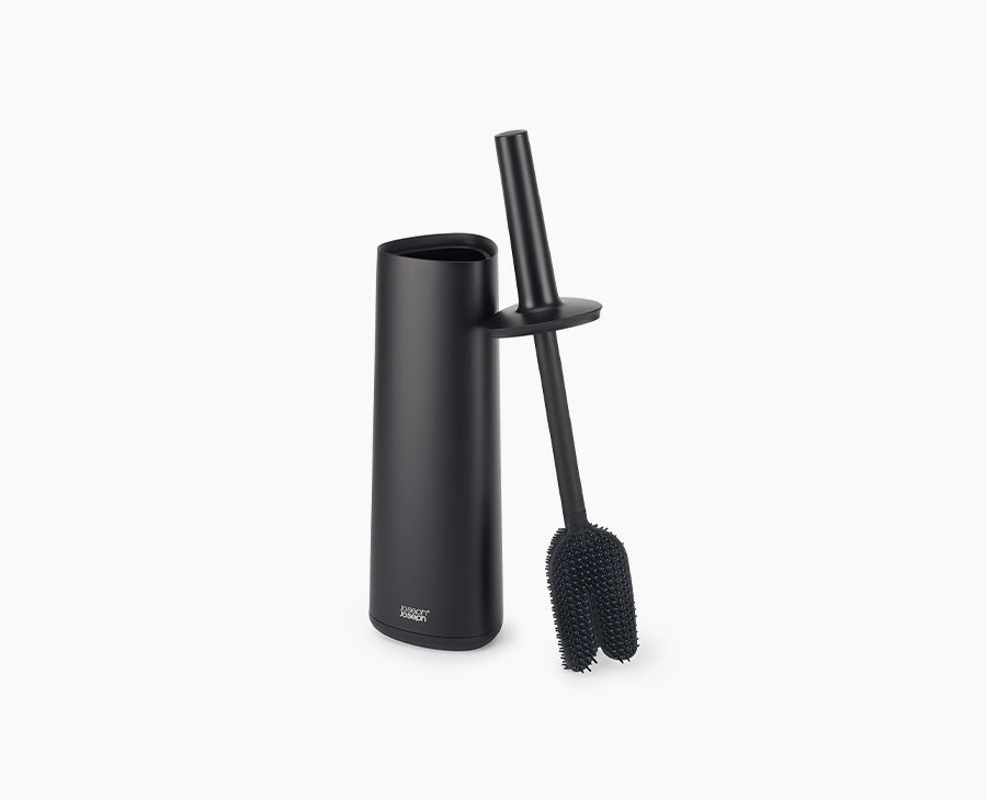 joseph-joseph-flex-360-matt-black-toilet-brush-with-triple-action-head image 1