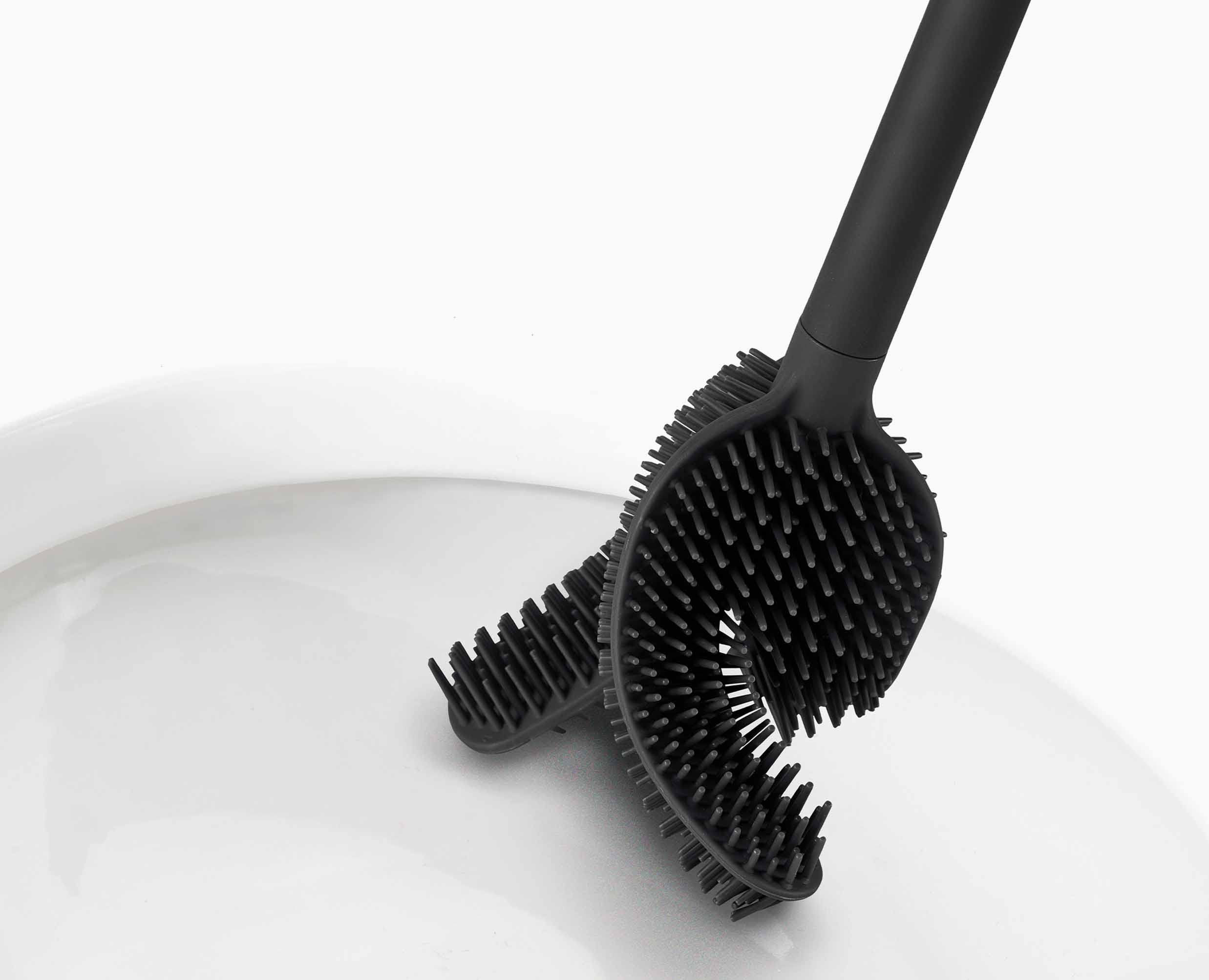 joseph-joseph-flex-360-matt-black-toilet-brush-with-triple-action-head image 6
