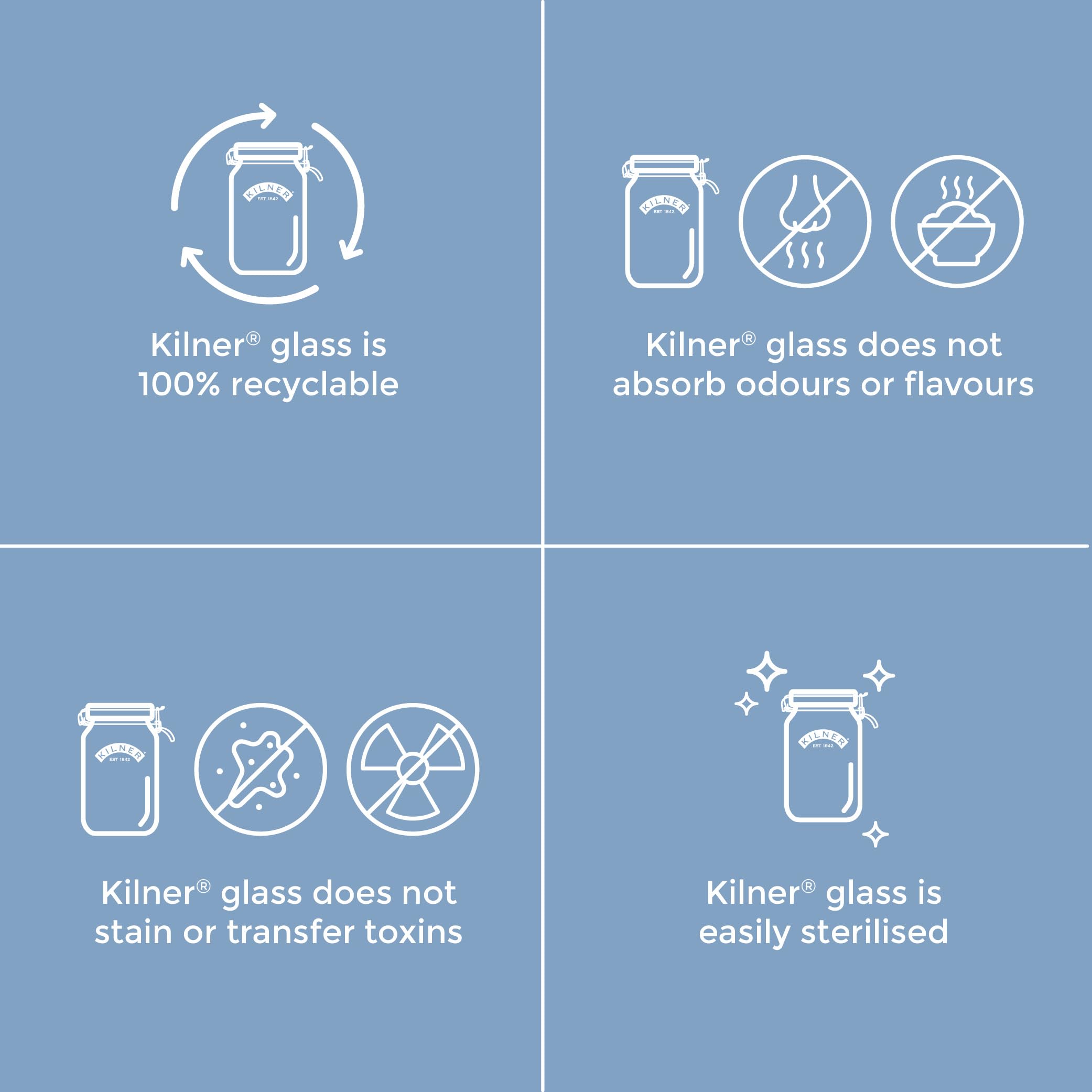 kilner-1l-round-swing-top-glass-jar-original-clip-top-storage-canning-jar image 7