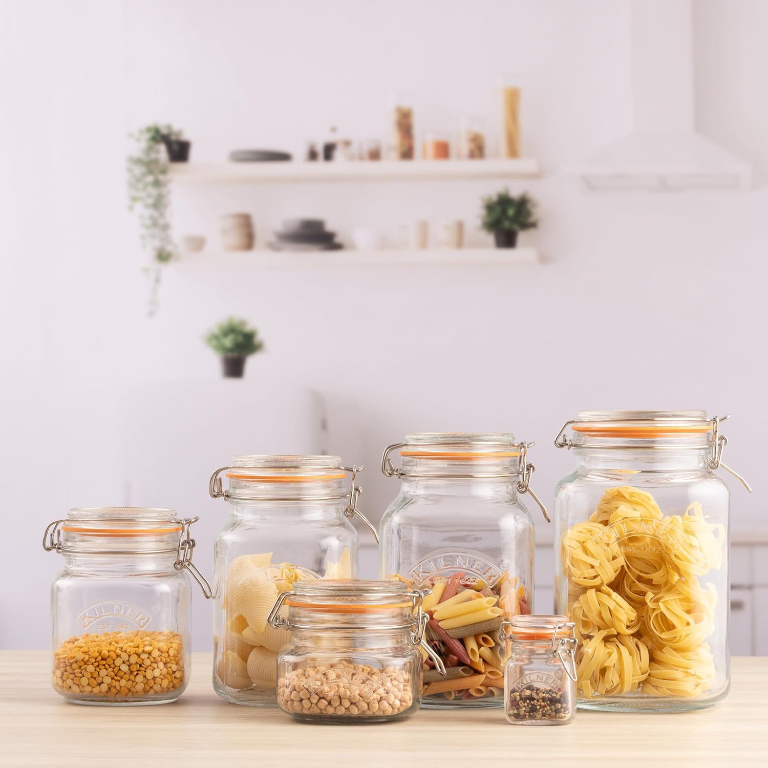 kilner-square-swing-top-glass-jar-1l-preserving-dry-storage-essential image 6