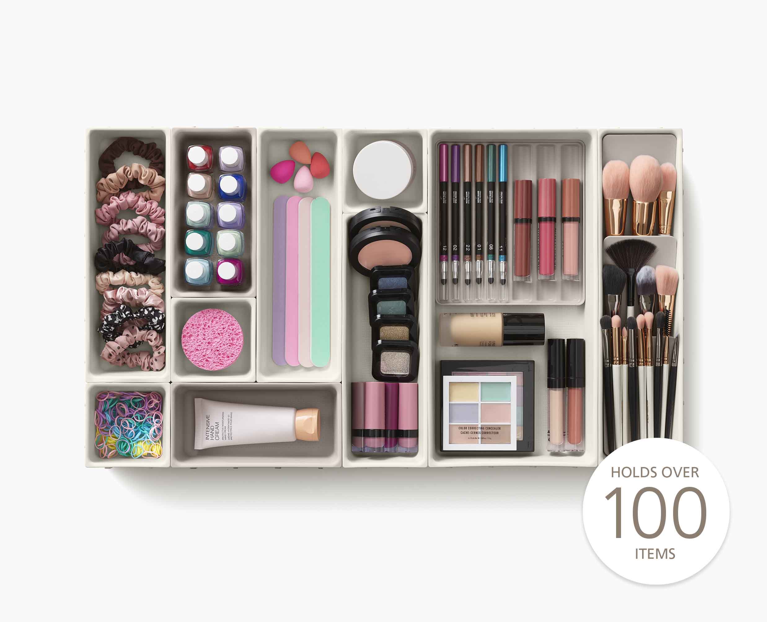 joseph-joseph-viva-12-piece-makeup-drawer-organiser-set-with-modular-compartment image 4