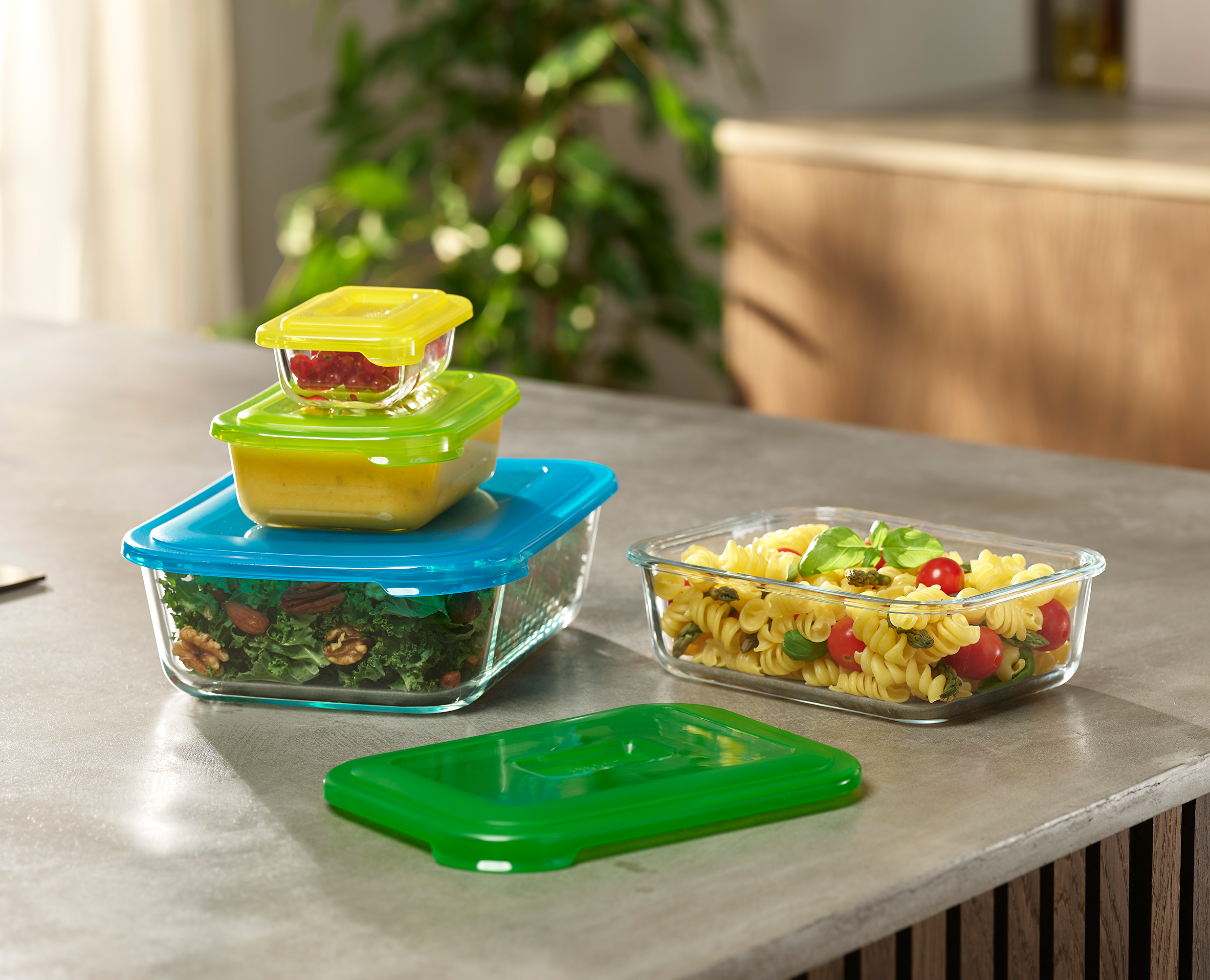 joseph-joseph-nest-glass-multicolour-food-storage-set-4-ovenproof-glass-containe image 2