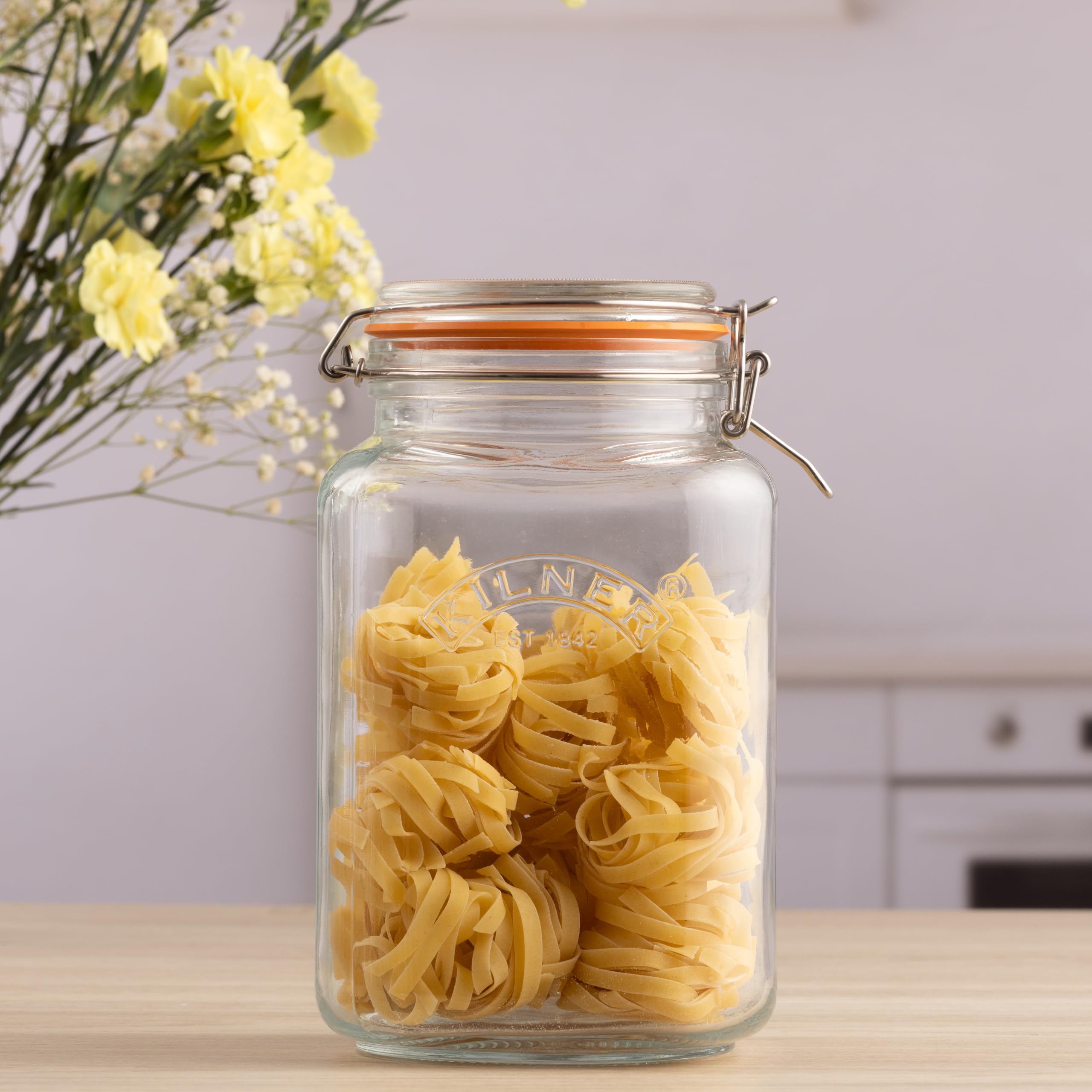 kilner-square-clip-top-jar-3l-airtight-glass-storage-for-preserving-pantry image 2