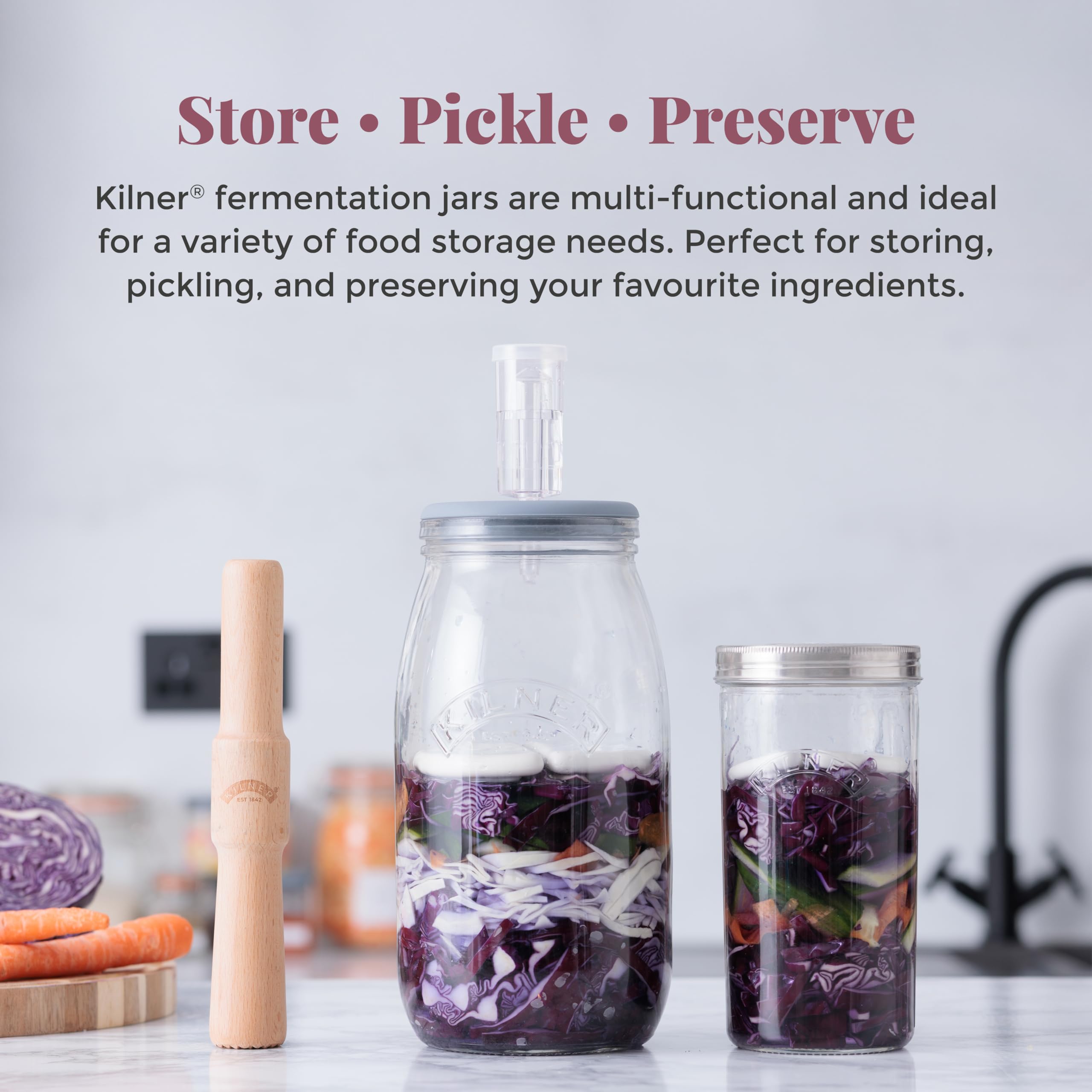 kilner-fermentation-packer-beech-wood-tool-textured-mashing-head-for-sauerkraut- image 7