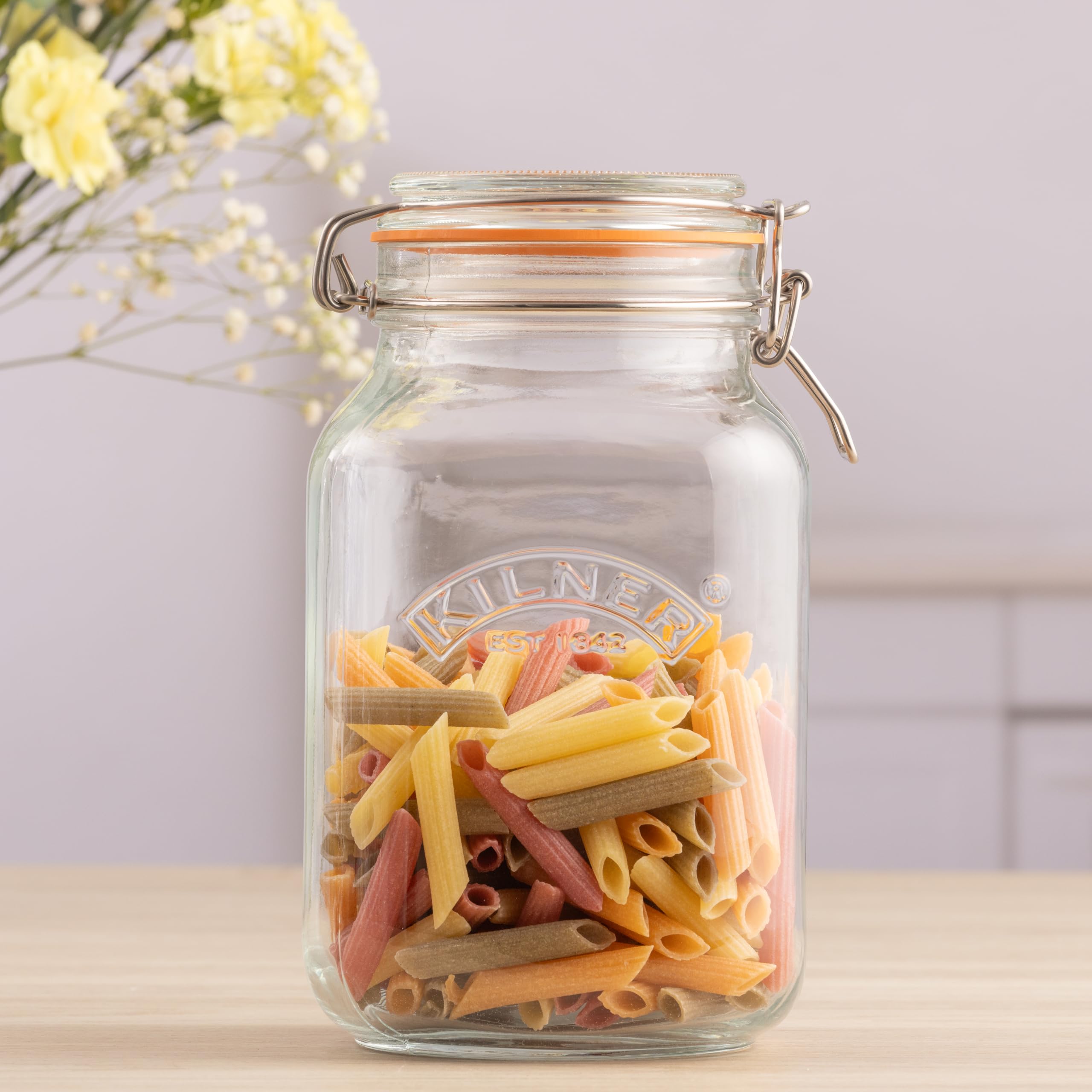 kilner-square-swing-top-glass-jar-2l-made-in-england-airtight-preserving-storage image 2