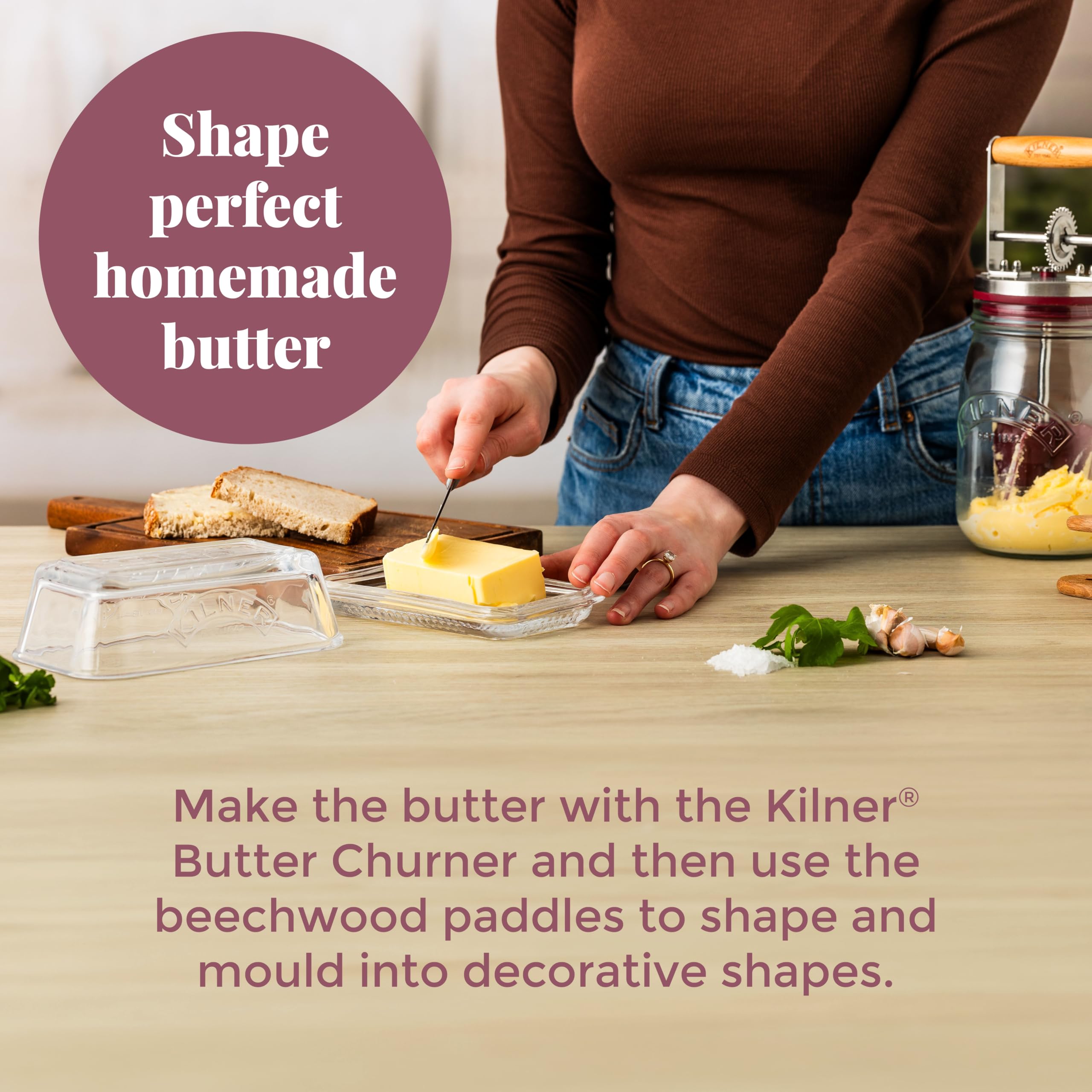 kilner-beech-wood-butter-paddles-set-of-2-natural-wood-for-perfect-butter-shapin image 6