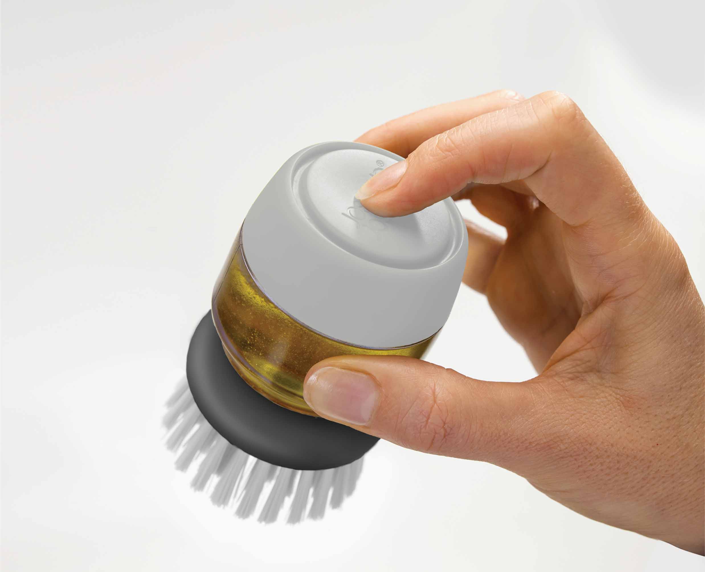 joseph-joseph-palm-scrub-grey-washing-up-brush-with-soap-dispenser image 6