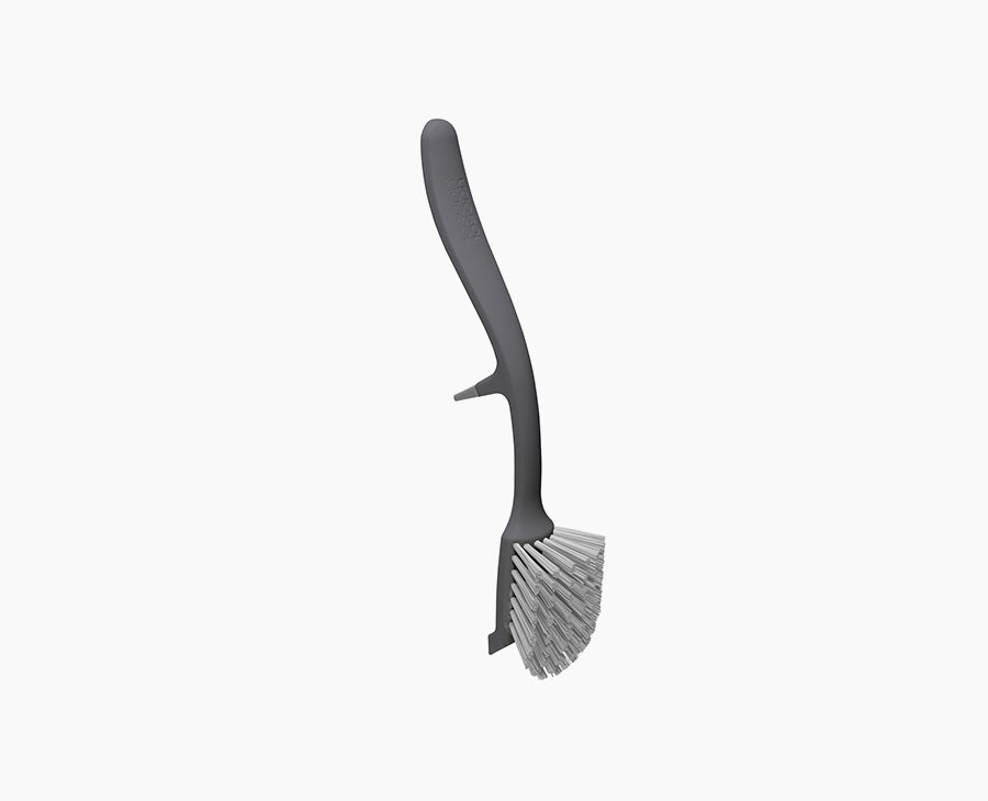 joseph-joseph-edge-grey-washing-up-brush-with-integrated-sink-rest-and-replaceme image 1