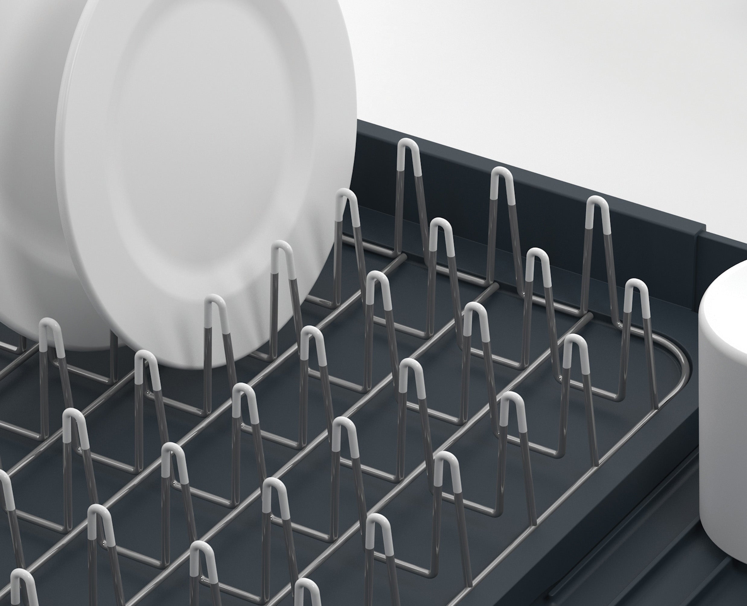 joseph-joseph-extend-grey-expandable-dish-drainer-with-movable-spout image 4