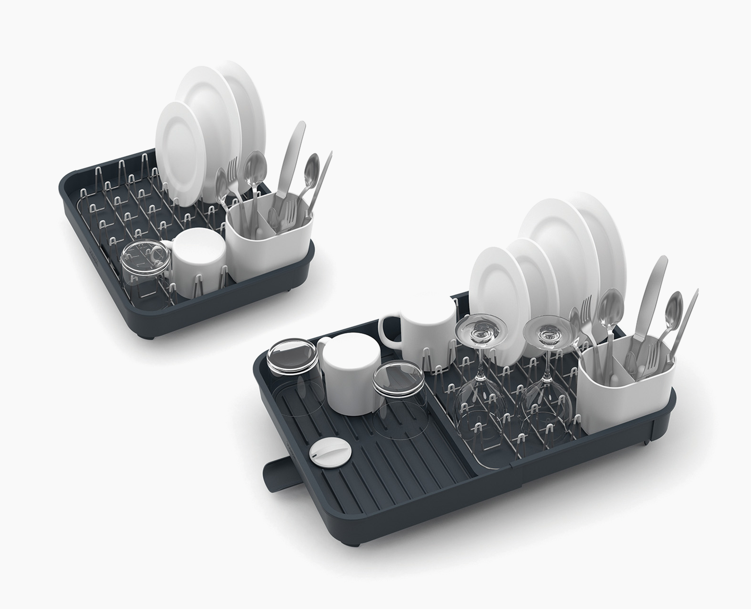 joseph-joseph-extend-grey-expandable-dish-drainer-with-movable-spout image 7