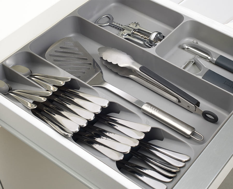 joseph-joseph-drawerstore-grey-cutlery-utensil-gadget-organiser-tiered-design-fo image 2