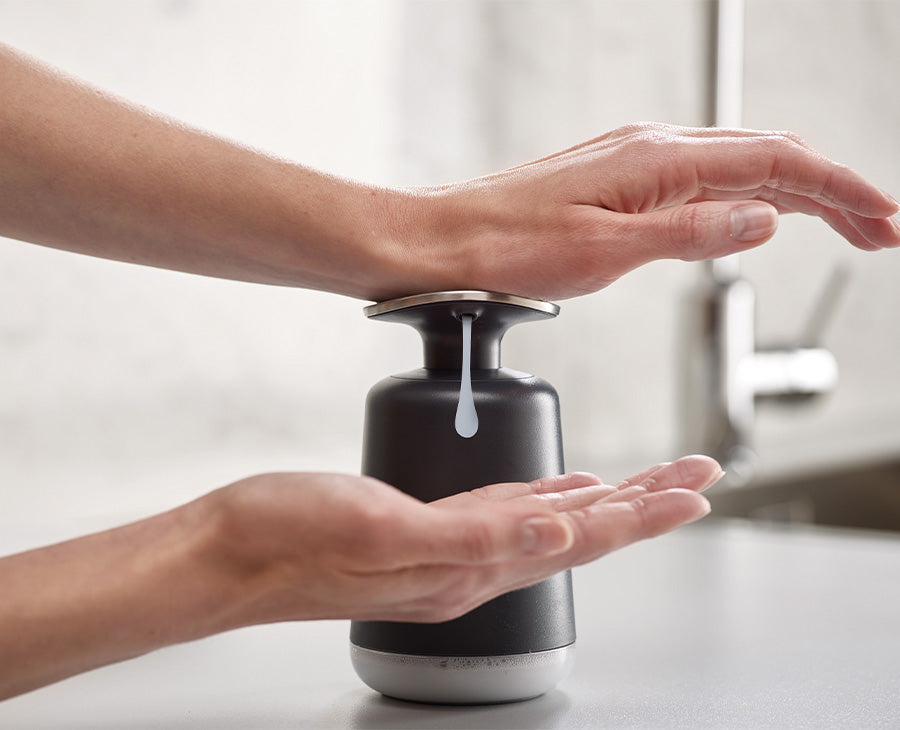 joseph-joseph-presto-grey-hygienic-soap-dispenser-250ml-wrist-pump image 2