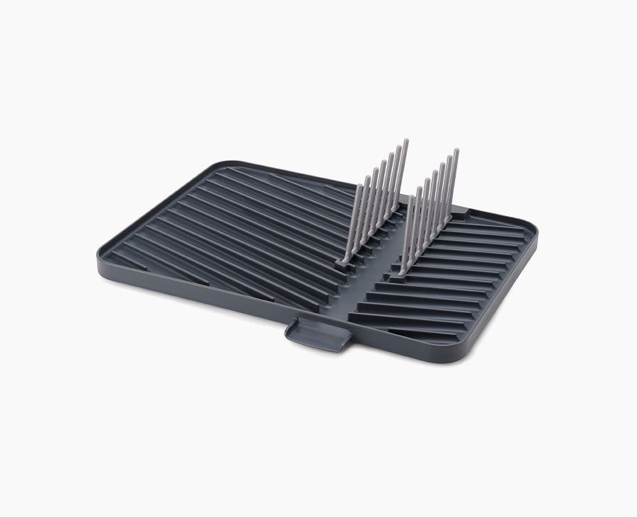 joseph-joseph-flip-up-grey-draining-board-space-saving-foldable-dish-drainer image 1