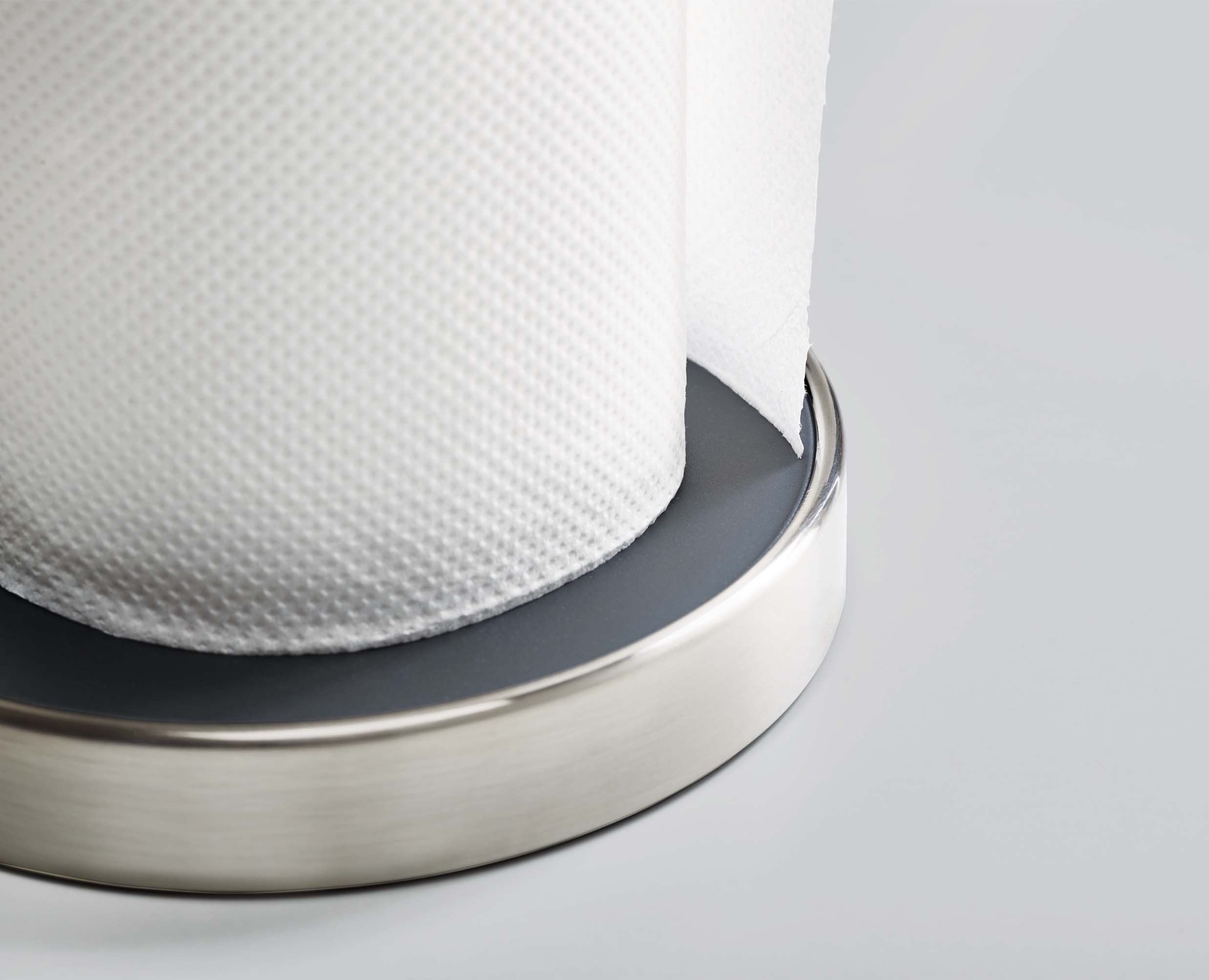 joseph-joseph-push-tear-grey-kitchen-roll-holder-push-to-lock-design-non-slip-ba image 4