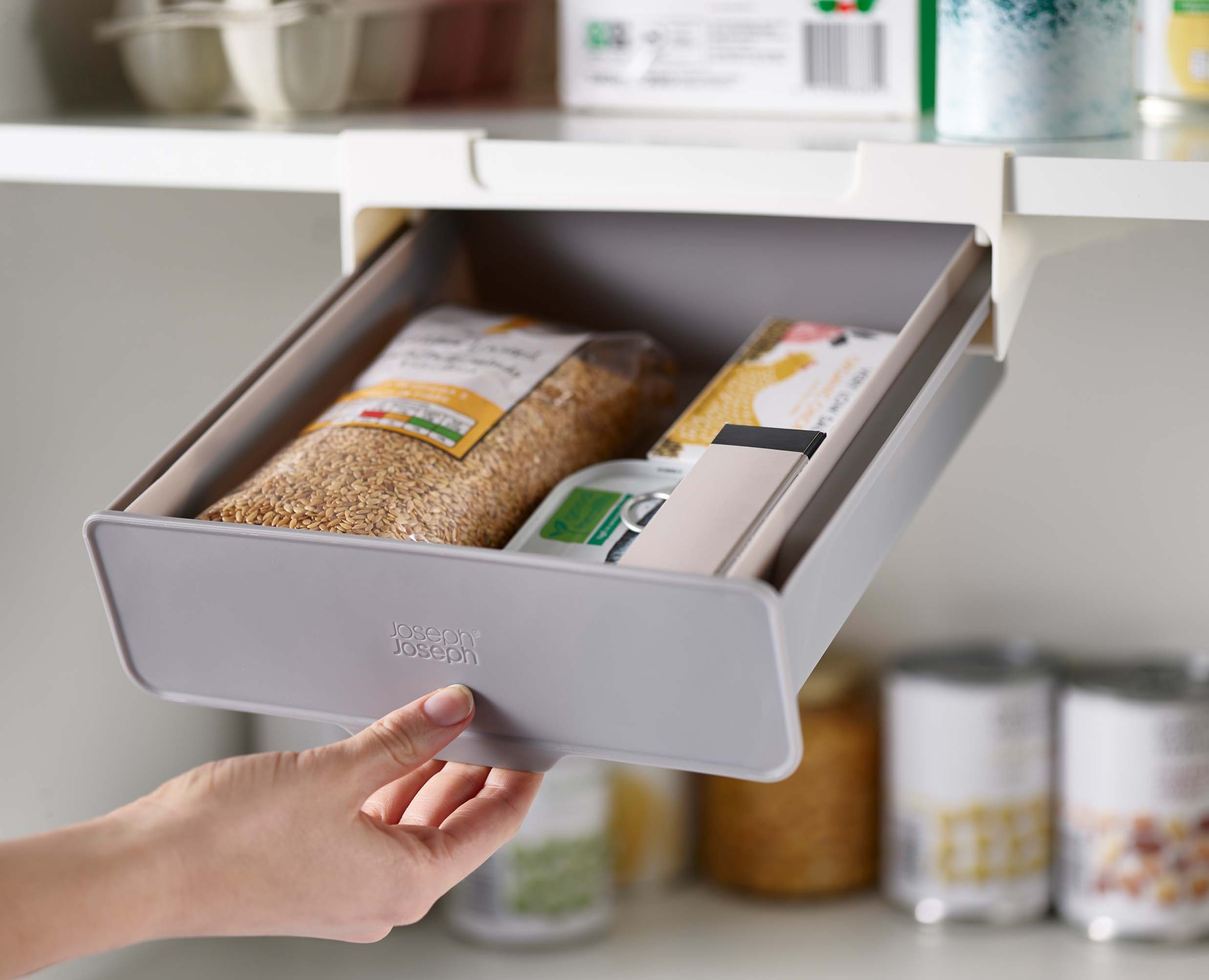 joseph-joseph-cupboardstore-grey-under-shelf-drawer image 4