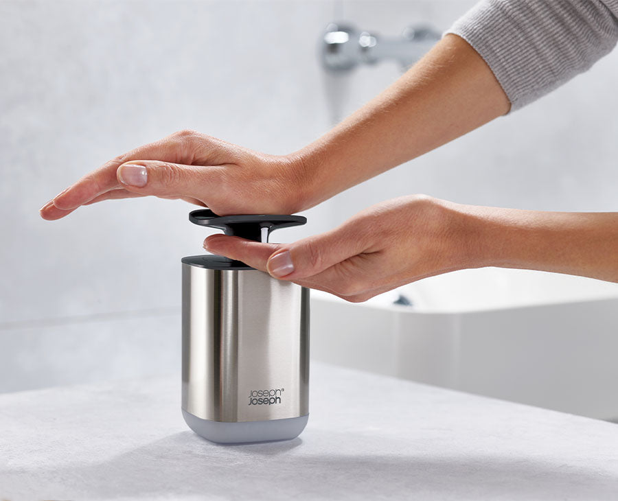 joseph-joseph-presto-steel-grey-hygienic-soap-dispenser image 2