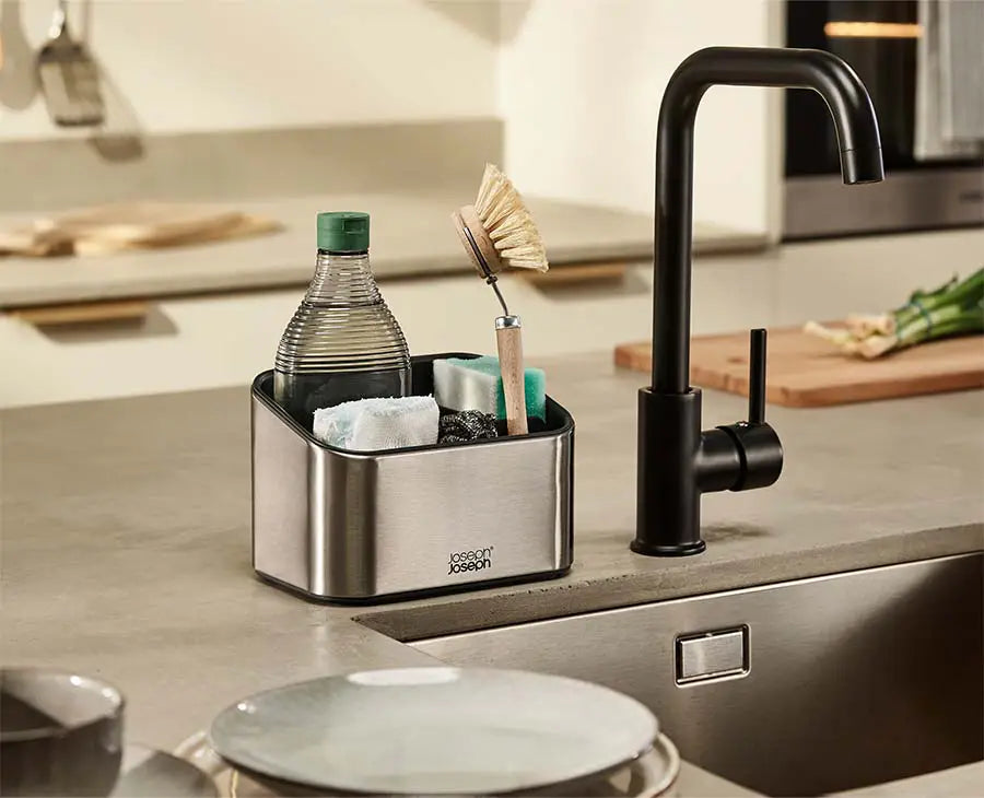 joseph-joseph-surface-stainless-steel-tiered-sink-tidy-grey-stainless image 2
