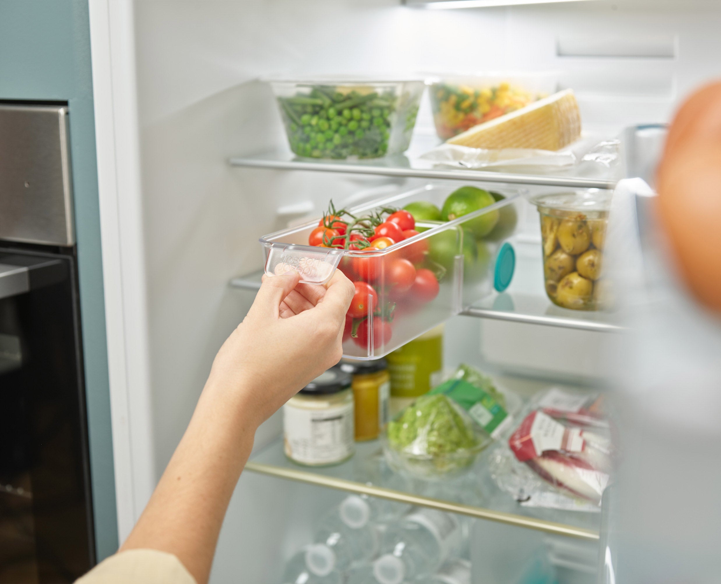 joseph-joseph-fridgestore-clear-storage-bin-set-2-piece-stackable-fridge-organiz image 2