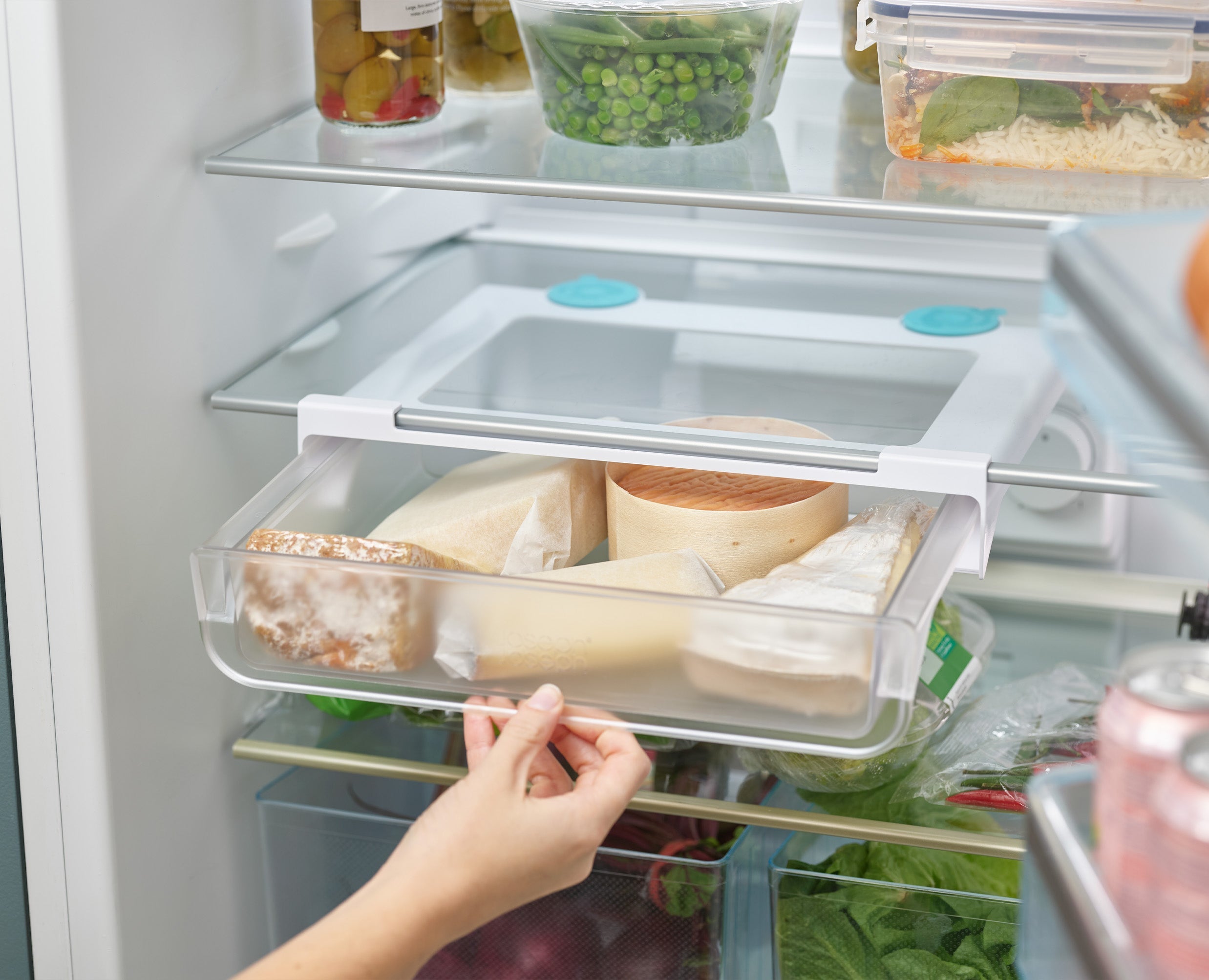 joseph-joseph-2-piece-fridgestore-clear-under-shelf-drawer-storage-bin-set image 5