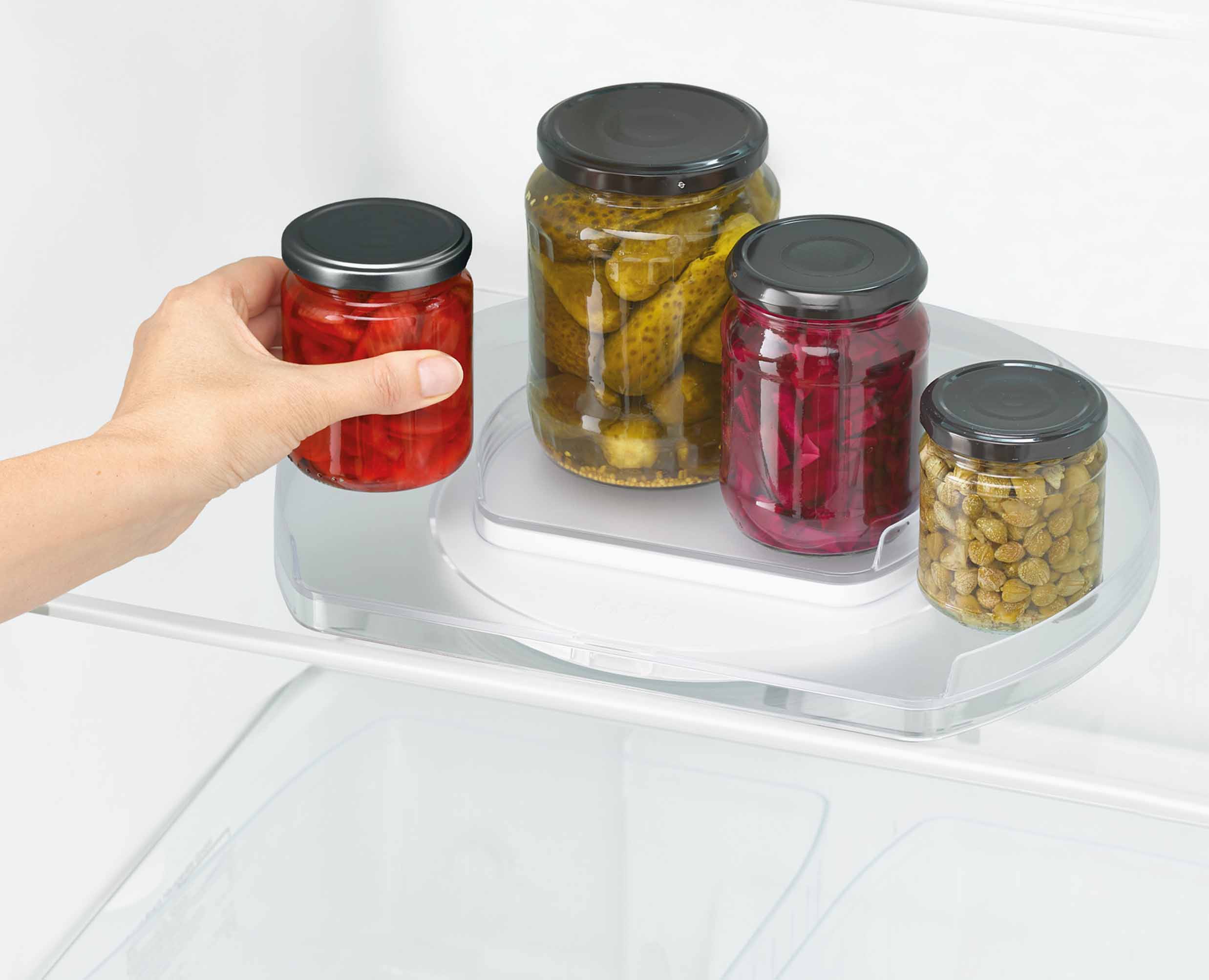 joseph-joseph-fridgestore-clear-rotating-organiser-360-turntable-for-fridge image 5